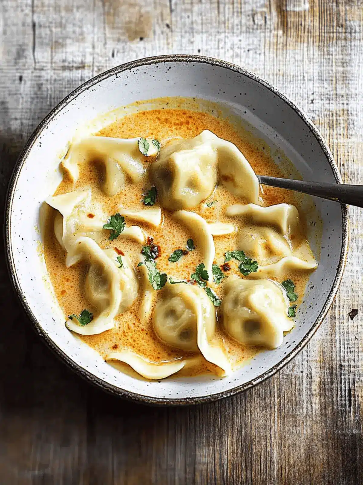 Thai Coconut Curry Dumpling Soup