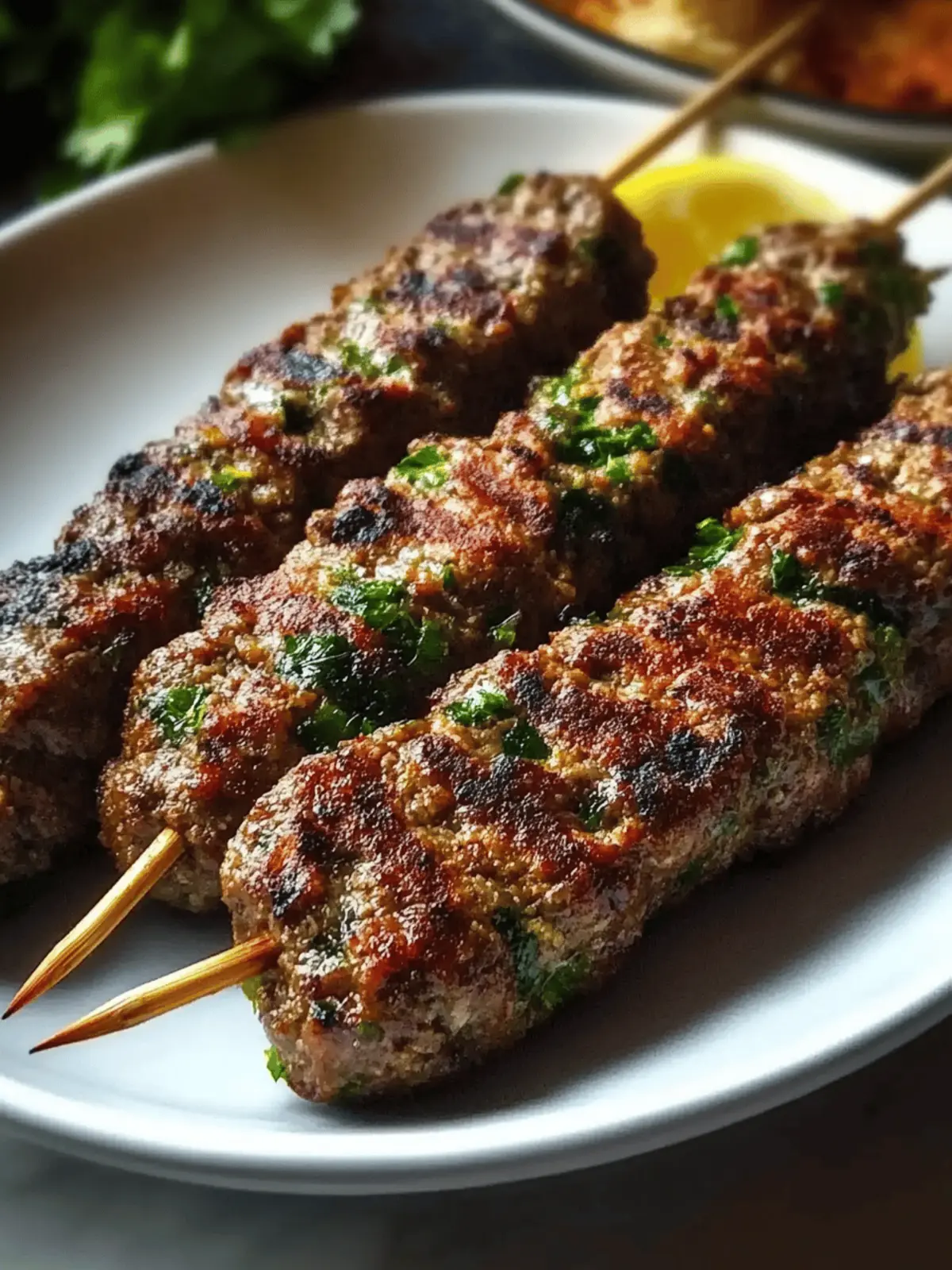 Beef Kafta Kebabs