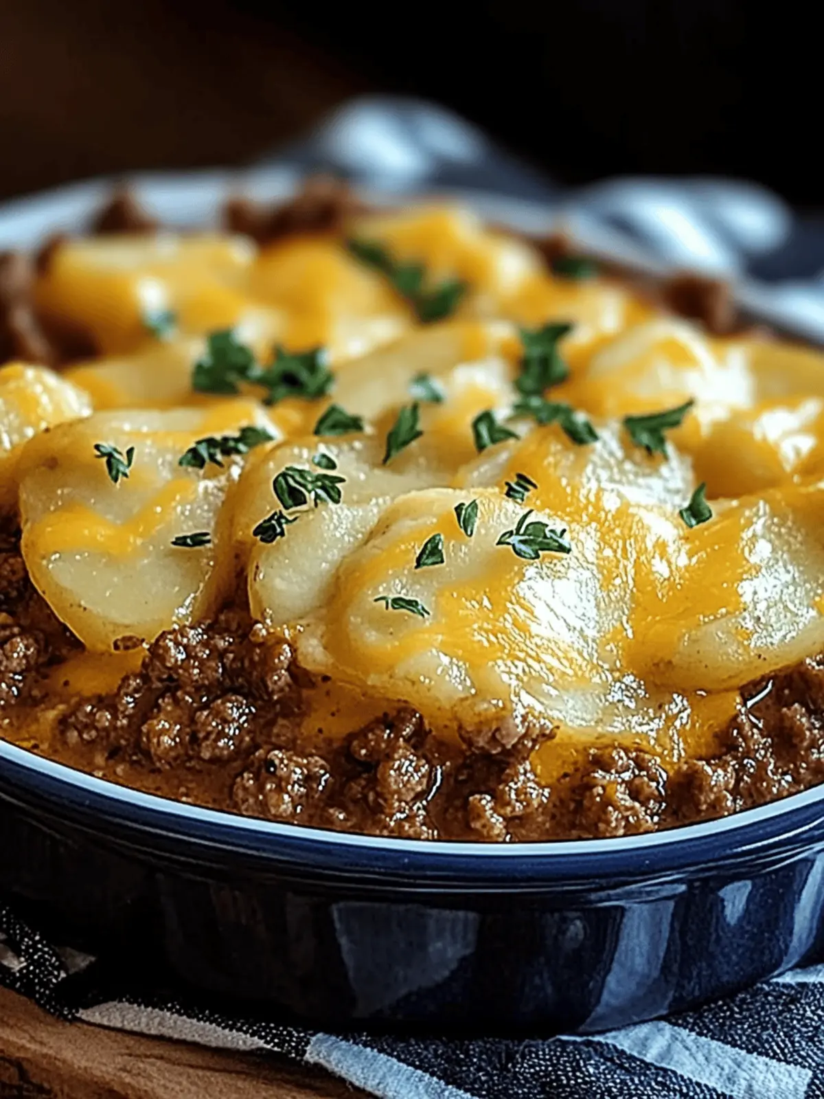Cheesy Ground Beef & Potato Casserole