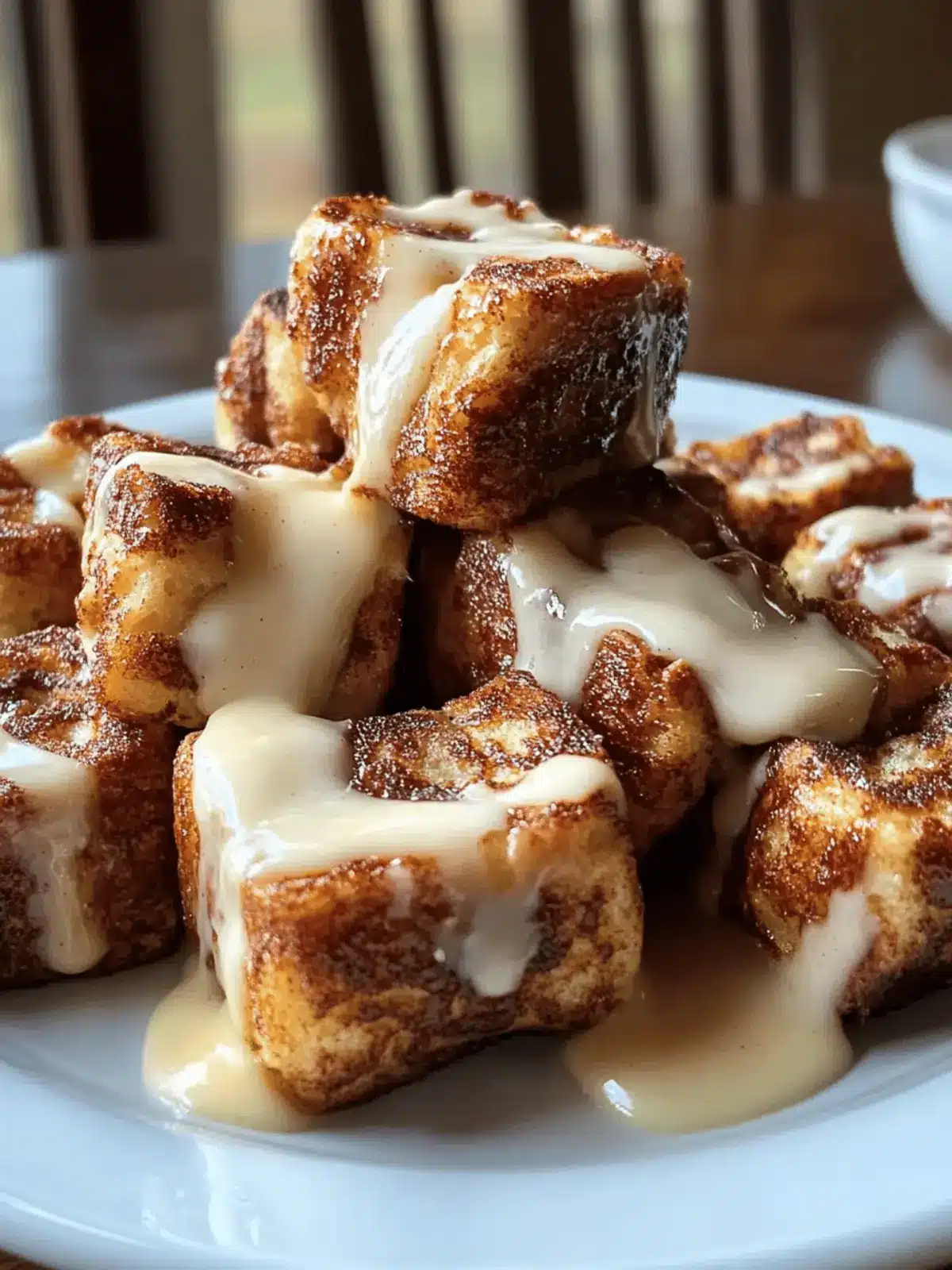 Cinnamon Roll French Toast bites