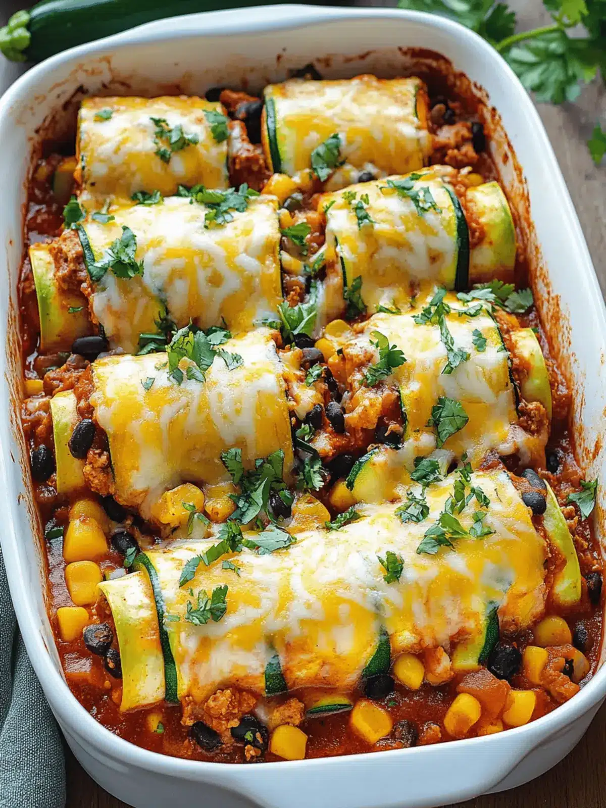 Zucchini Enchilada Roll Ups
