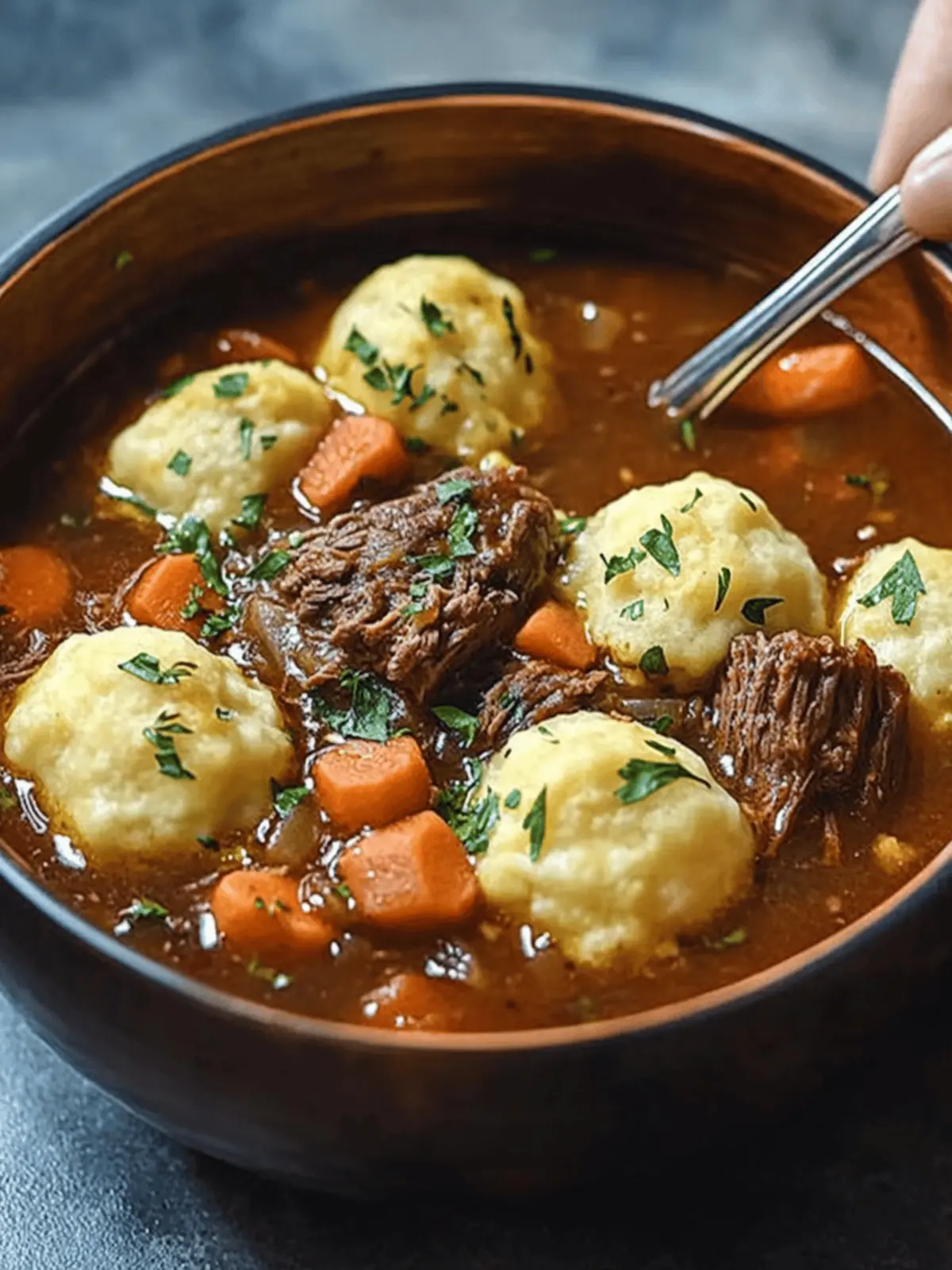 Slow Cooker Beef Stew with Dumplings
