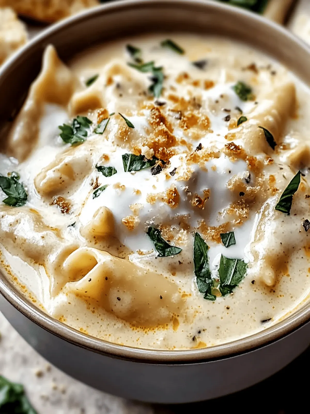 Alfredo Lasagna Soup
