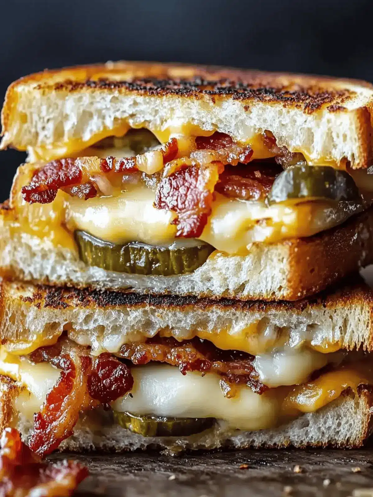 Dill Pickle Bacon Grilled Cheese