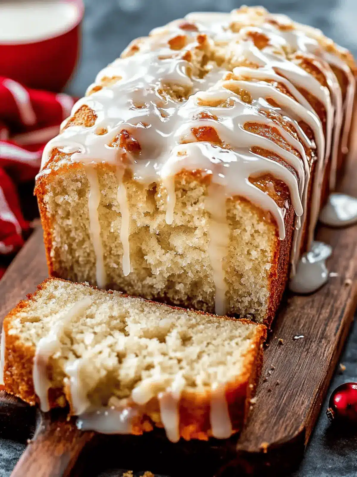 Eggnog Bread With Glaze