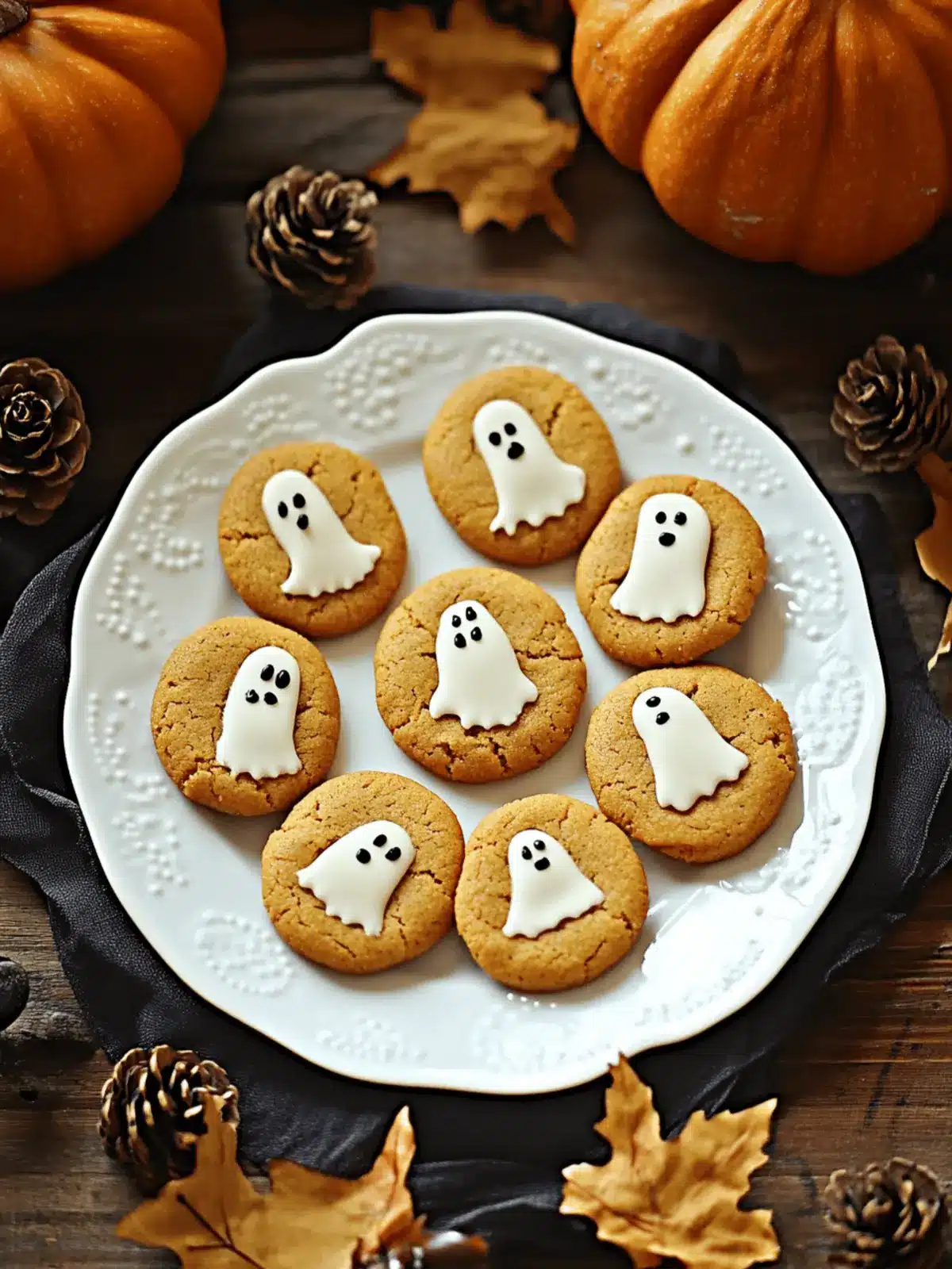 Haunted Harvest: Irresistible Spooky Ghost Pumpkin Cookies 3 Haunted Harvest: Spooky Ghost Brown Butter Pumpkin Cookies