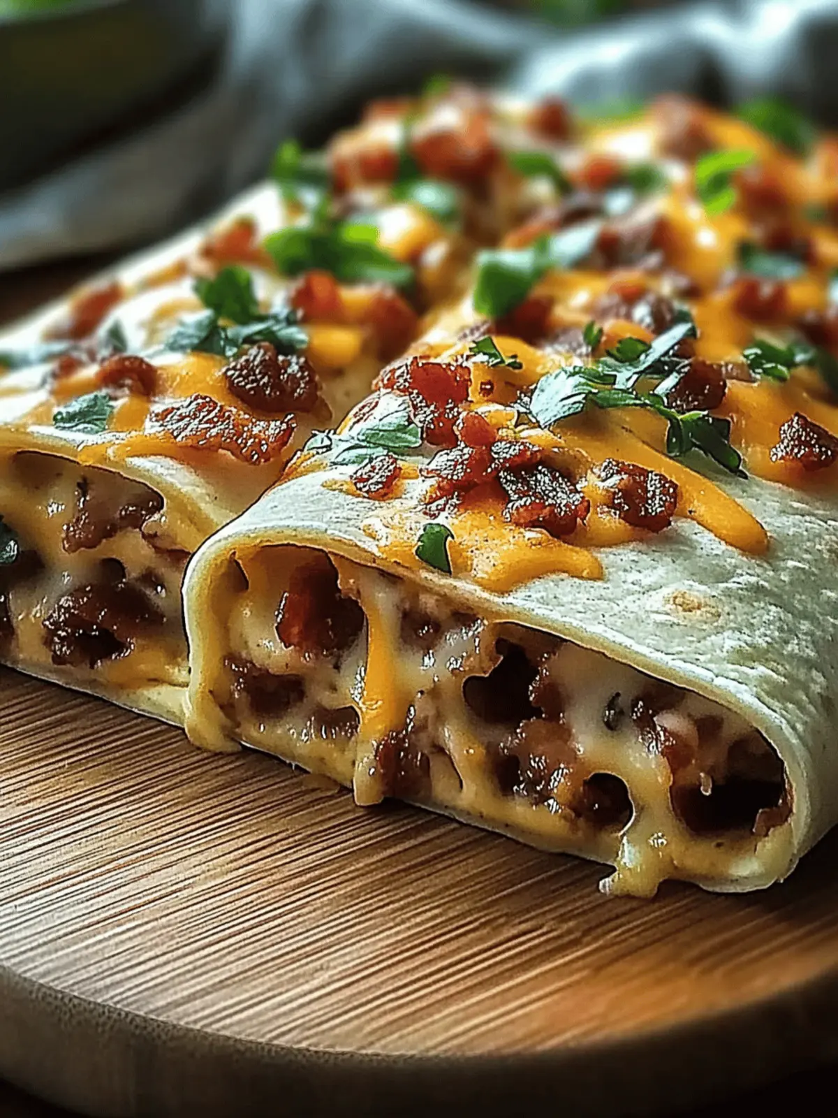 Cheesy Garlic Bacon Tortillas