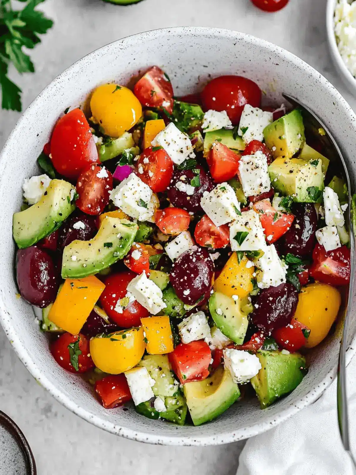 Greek Avocado Salad with Feta