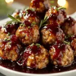 Turkey Meatballs with Cranberry Glaze