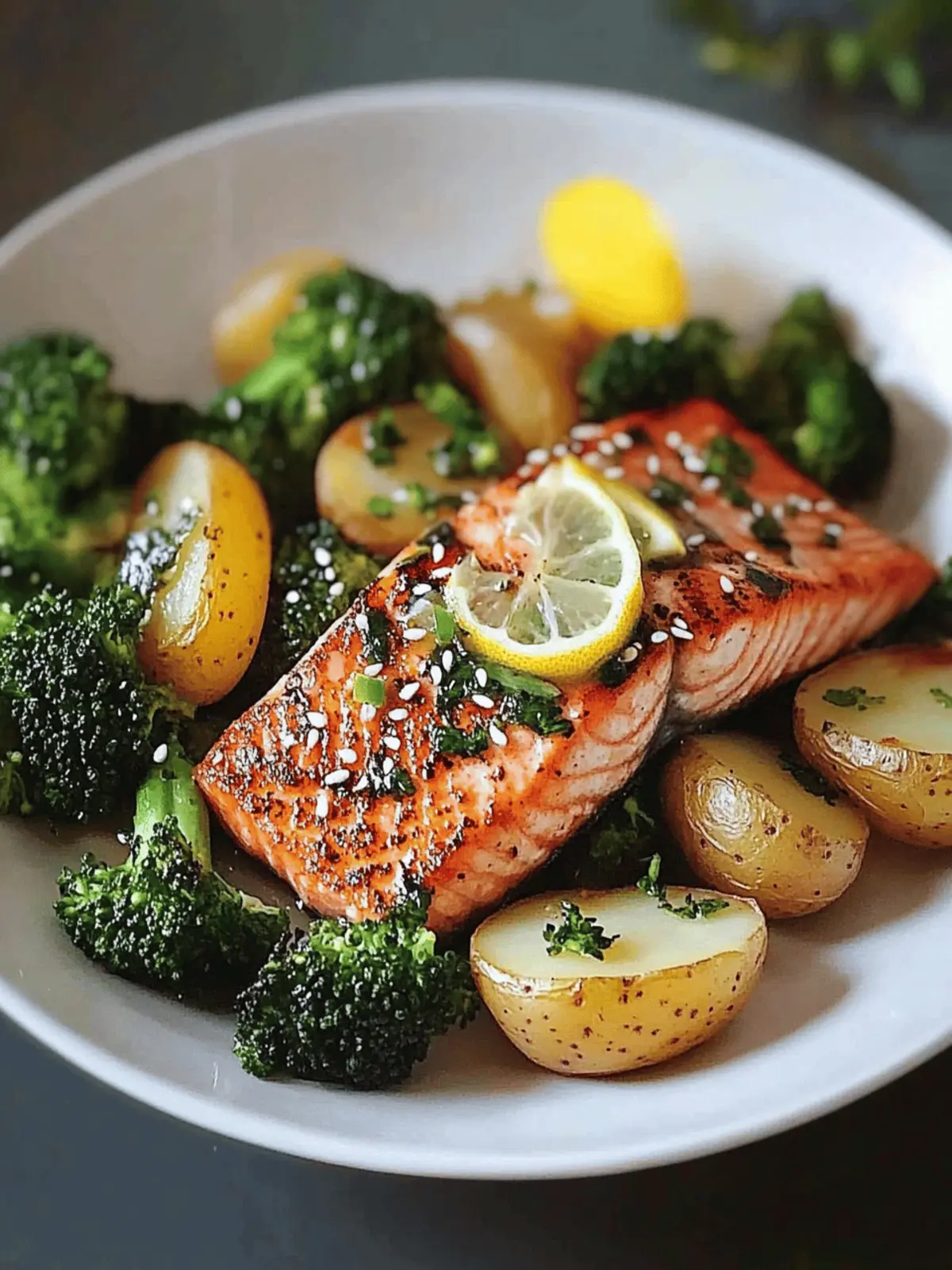 Savory Salmon, Broccoli, and Potatoes for a Quick Dinner Delight 4 Salmon Broccoli Potatoes