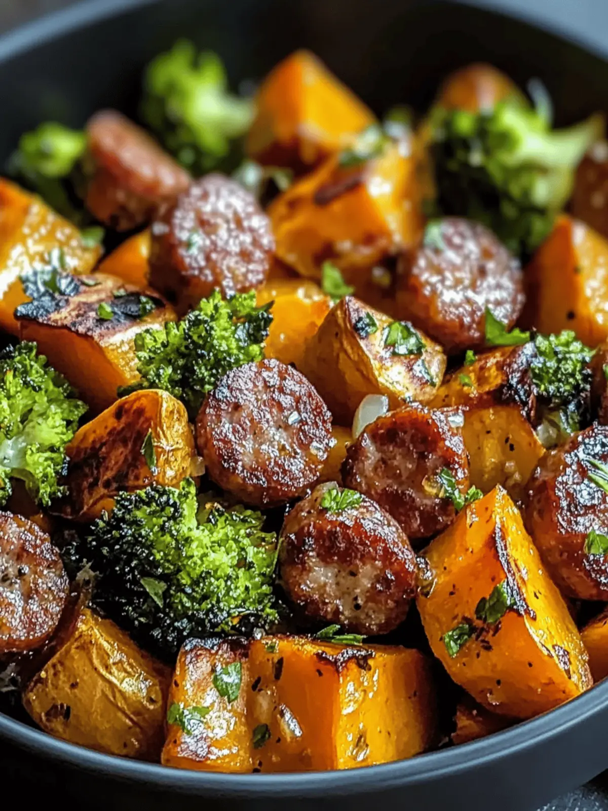 Honey Garlic Sausage Sweet Potatoes