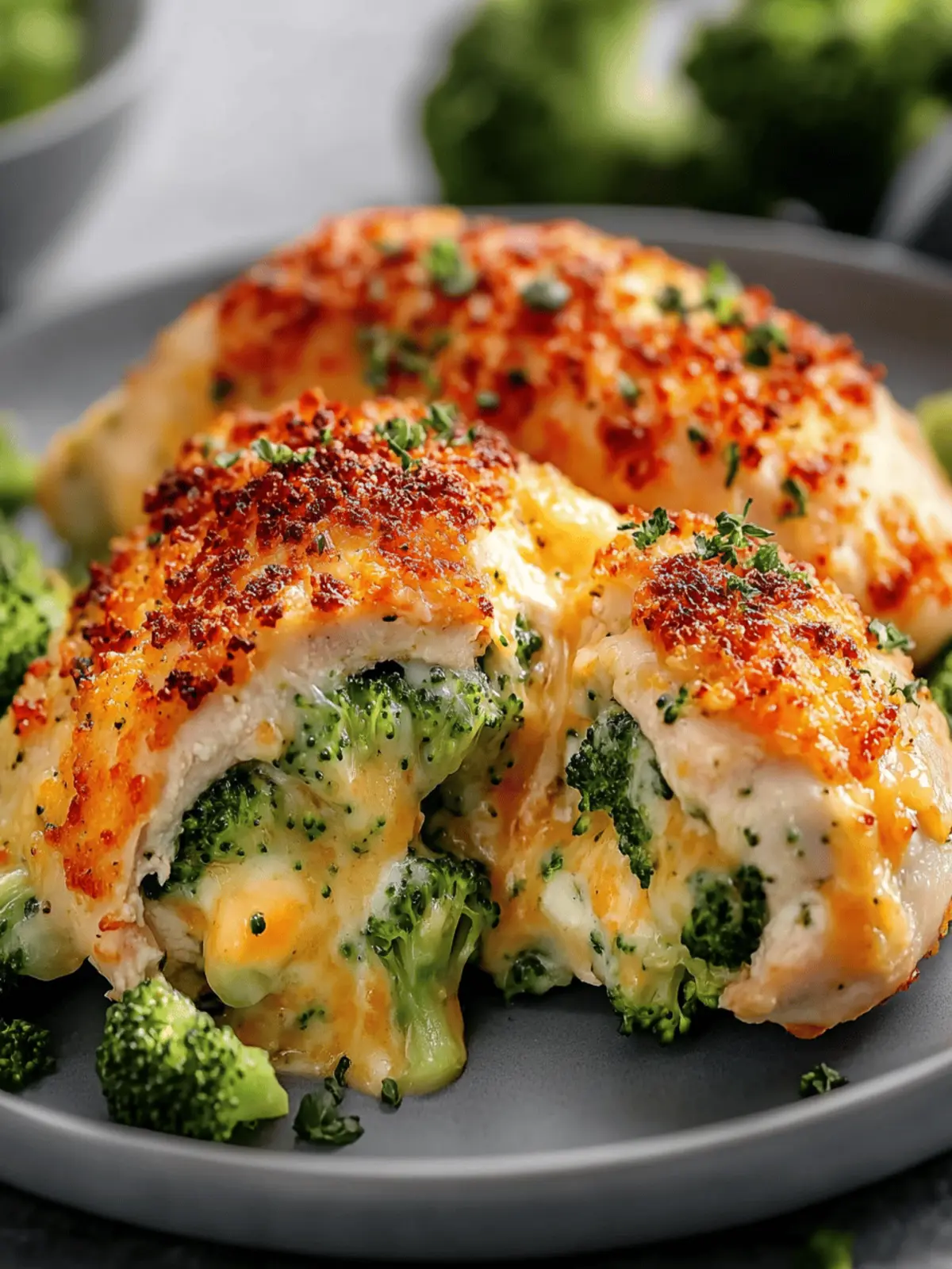 Broccoli Cheese Stuffed Chicken