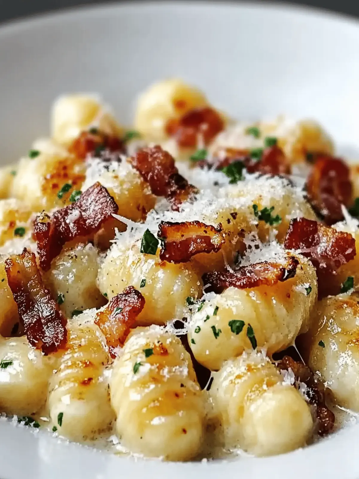 Gnocchi Carbonara with Bacon & Parmesan