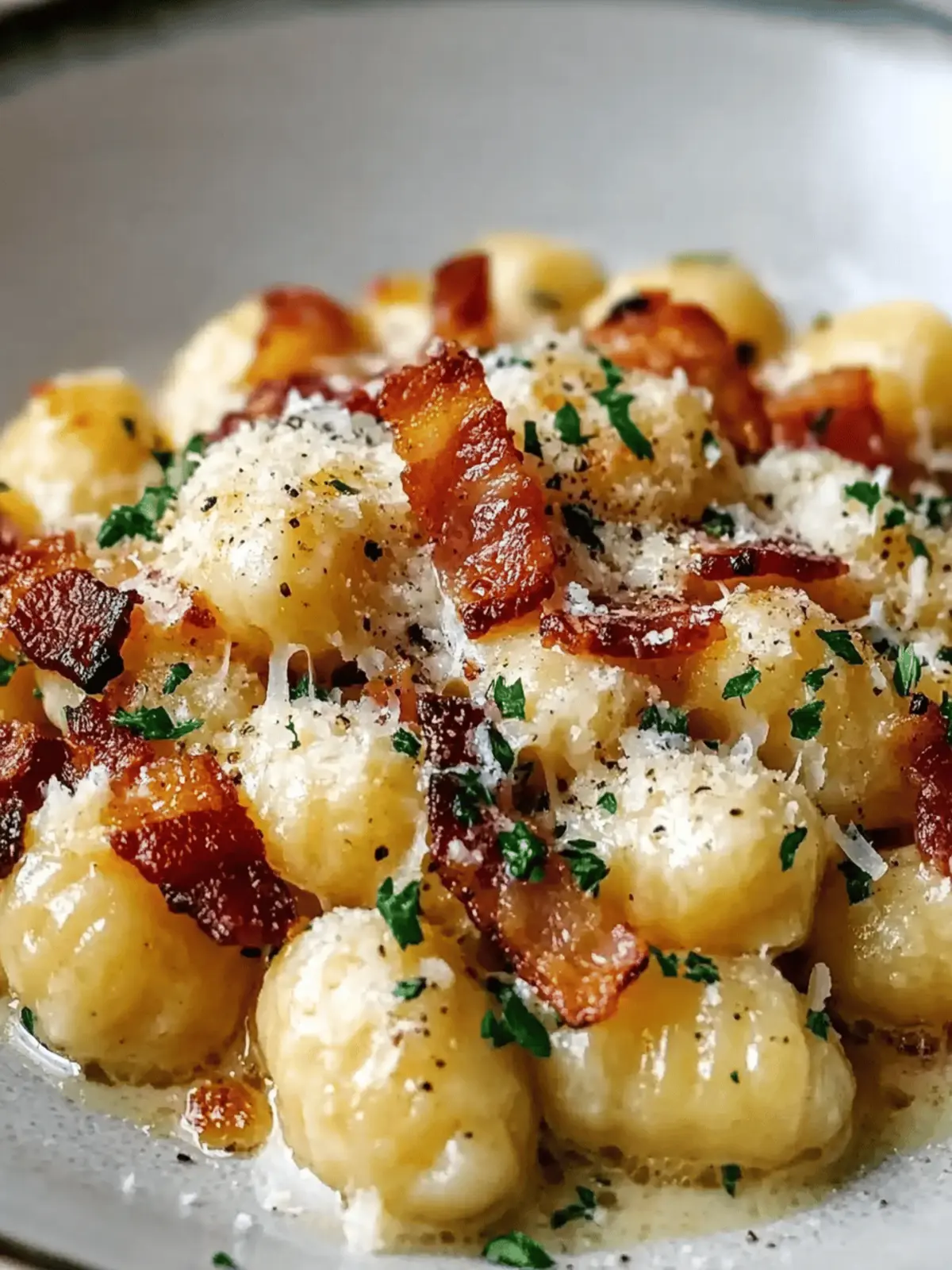 Gnocchi Carbonara with Bacon & Parmesan