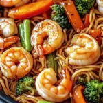 High-Protein Shrimp Stir Fry with Noodles