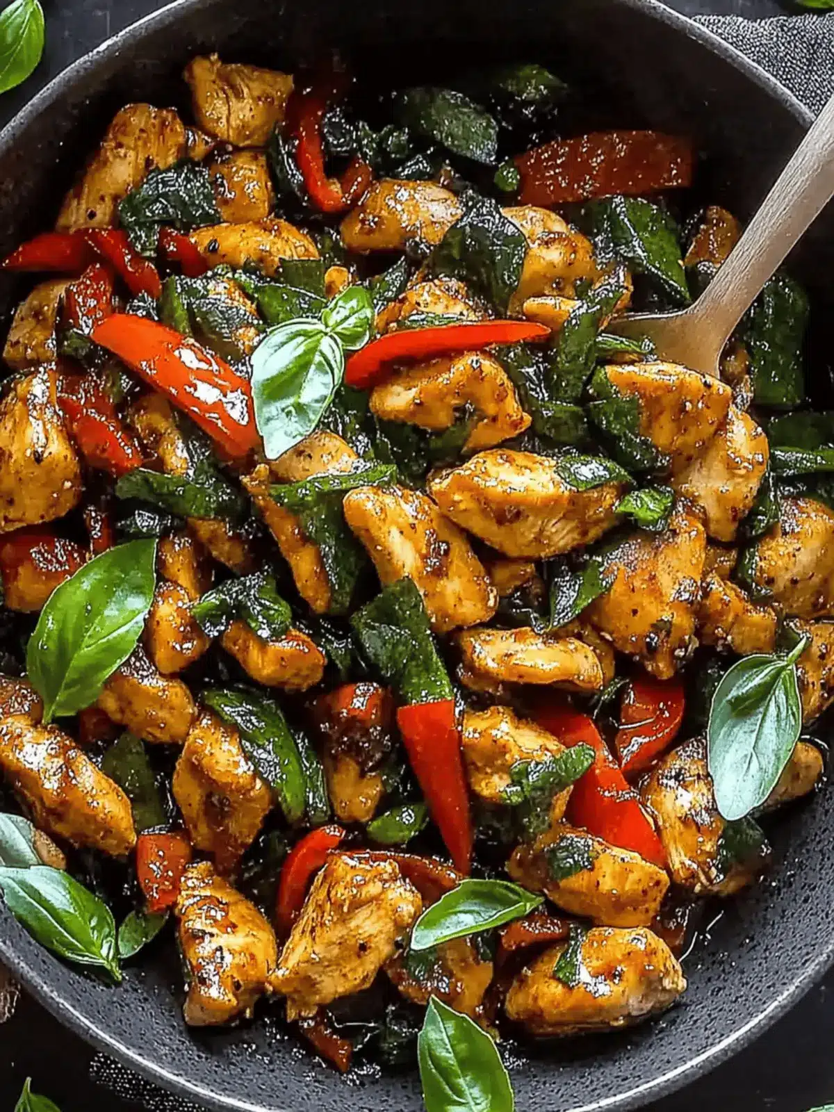 Black Pepper Jalapeño Basil Chicken Stir Fry