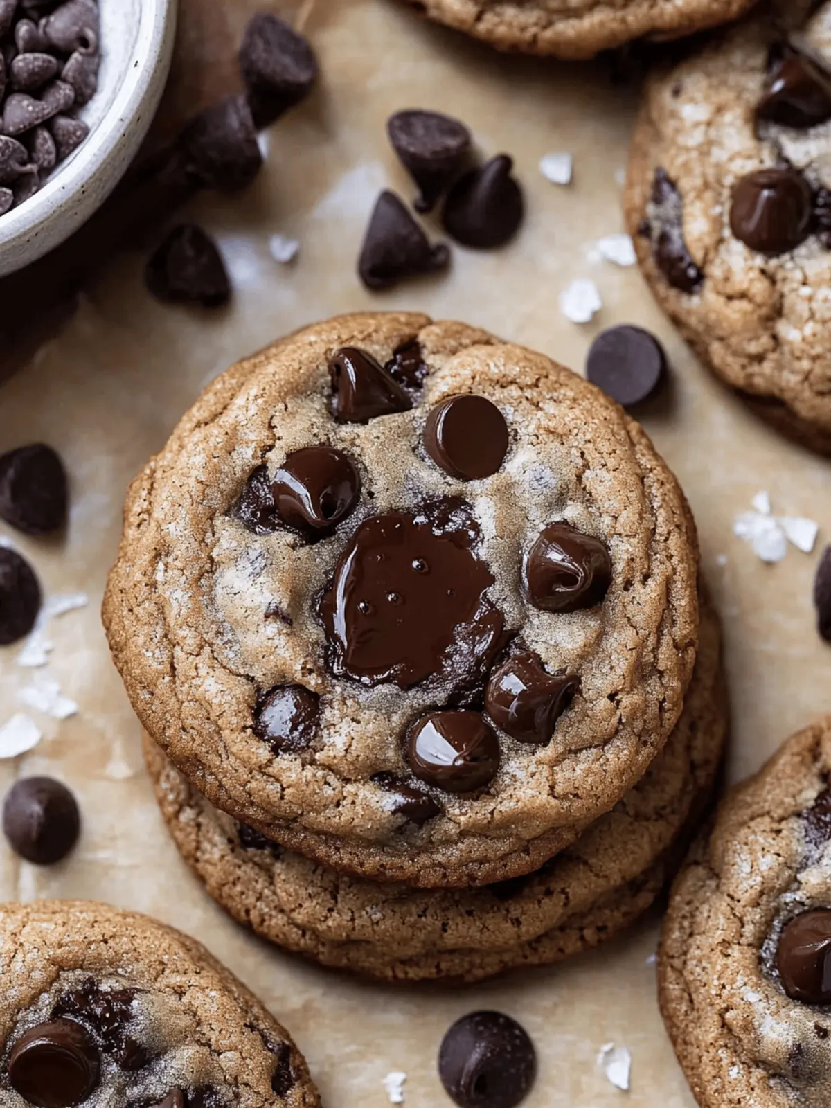 Thick Espresso Chocolate Chip Cookies