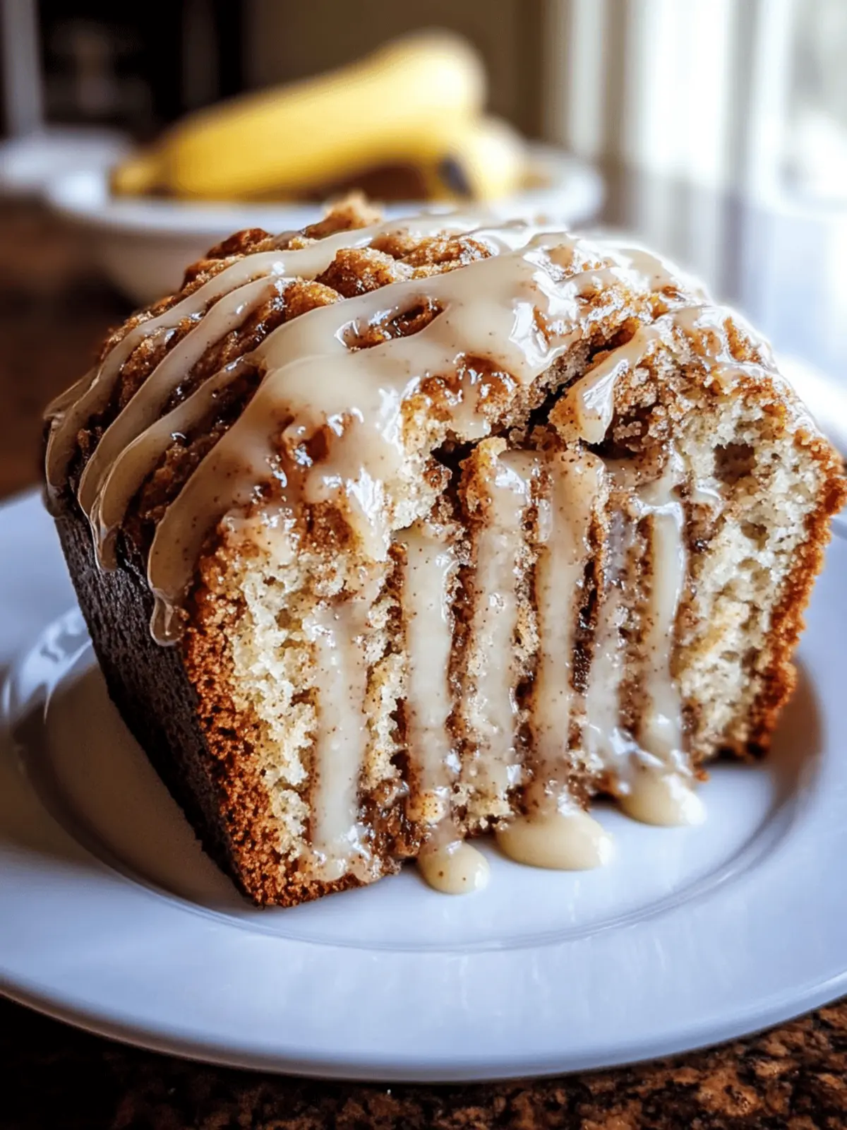 Cinnamon Roll Banana Bread