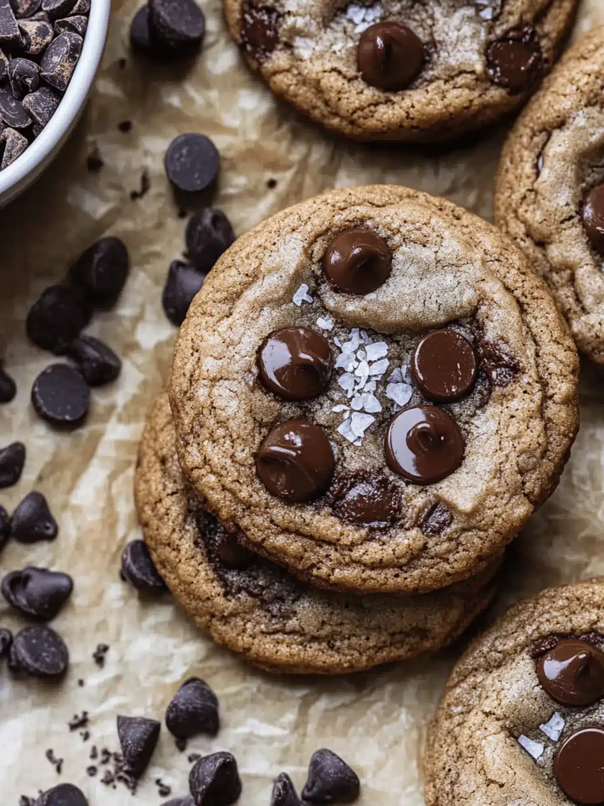 Thick Espresso Chocolate Chip Cookies