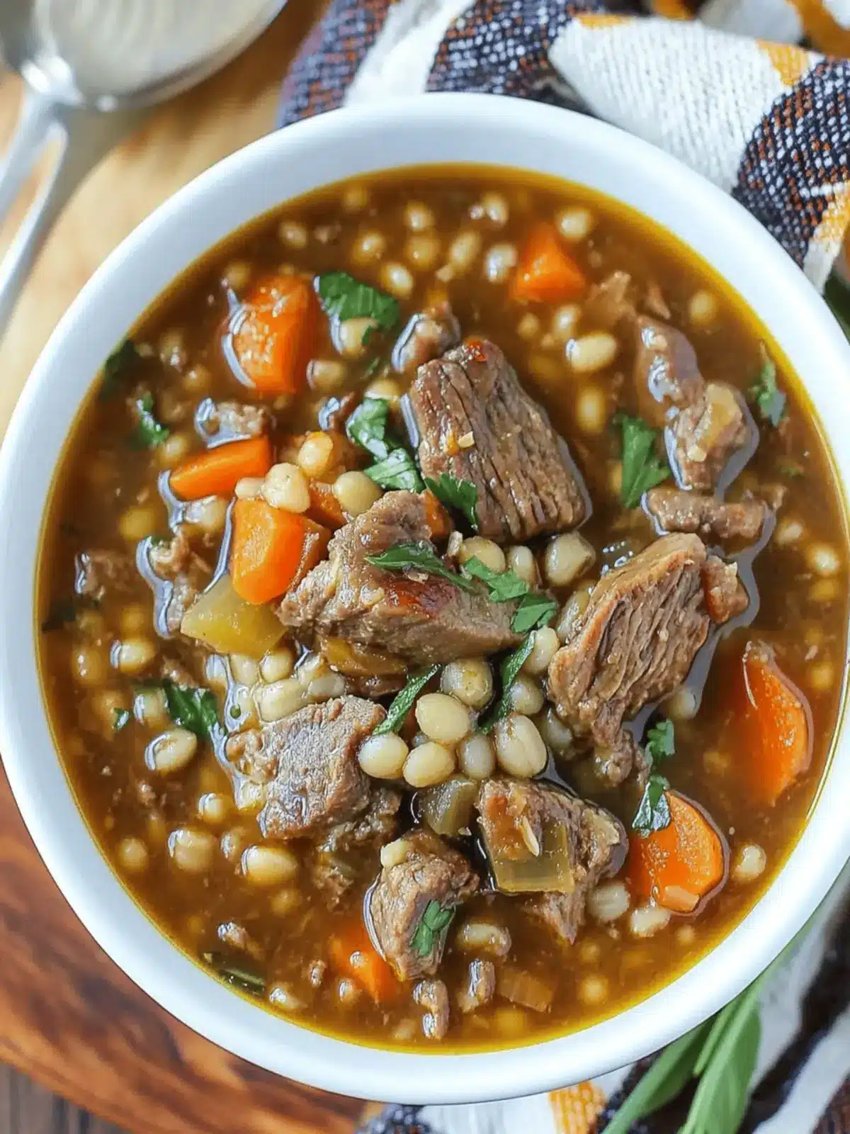 Crockpot Beef Barley Soup