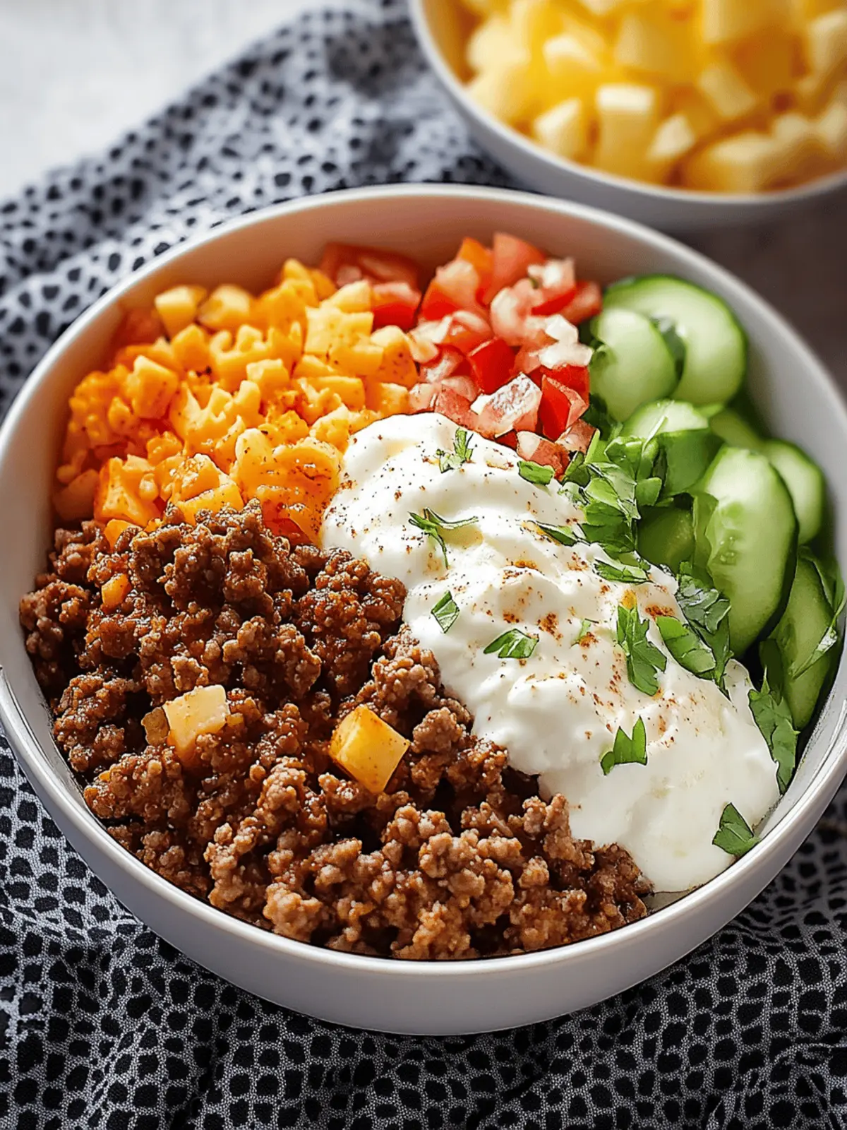 Cheese Bowl with Ground Beef