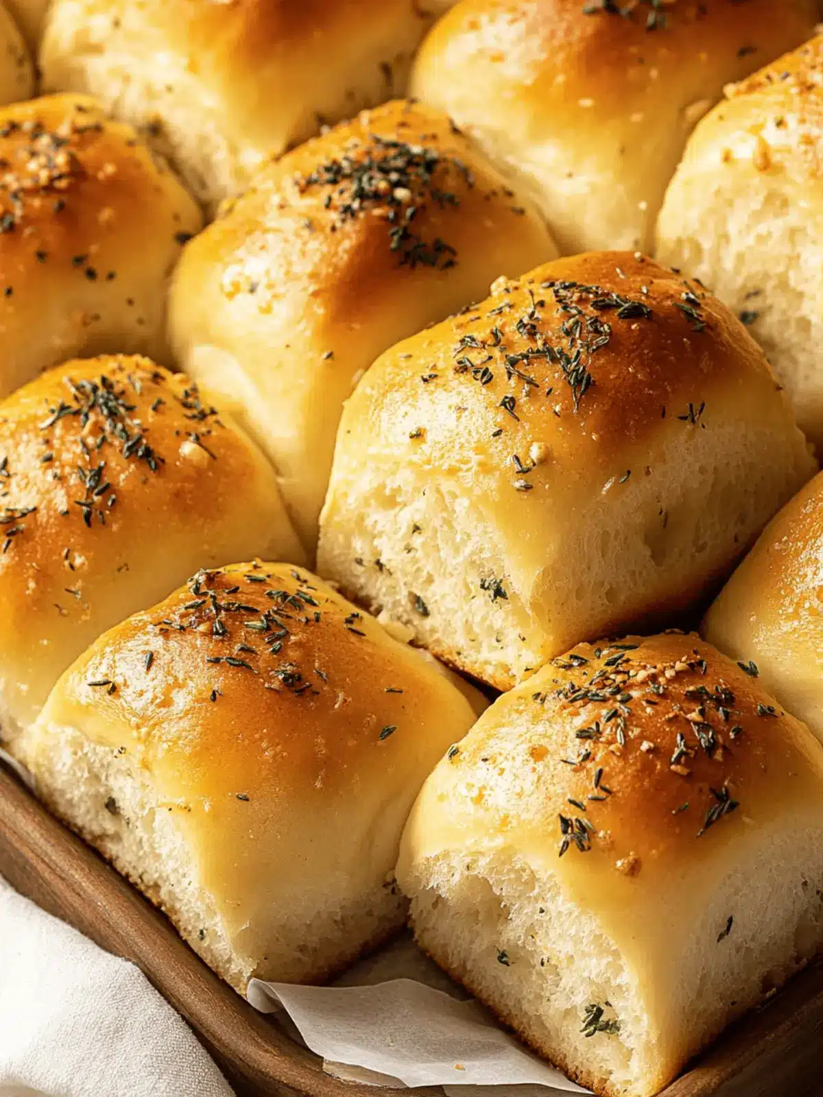 Buttery Herb Parker House Rolls : Soft, Golden, and Fresh from the Oven