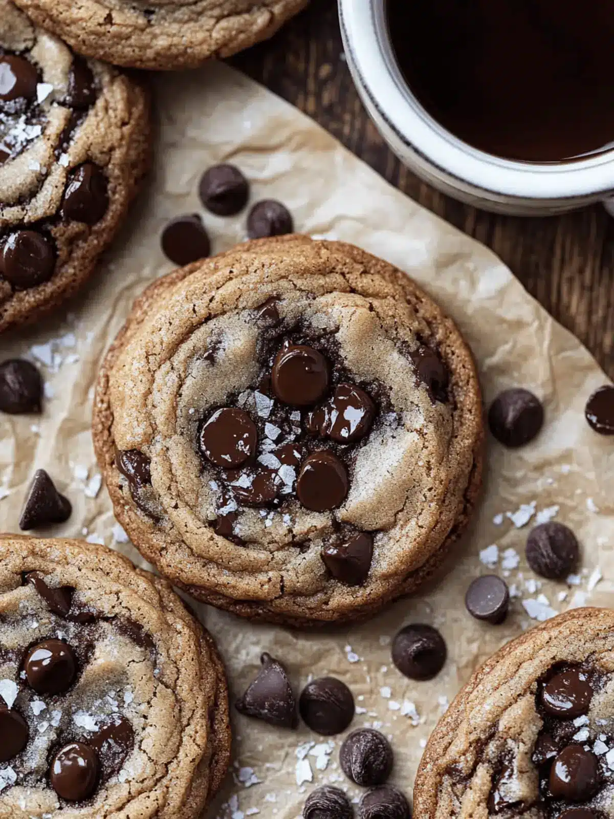 Thick Espresso Chocolate Chip Cookies
