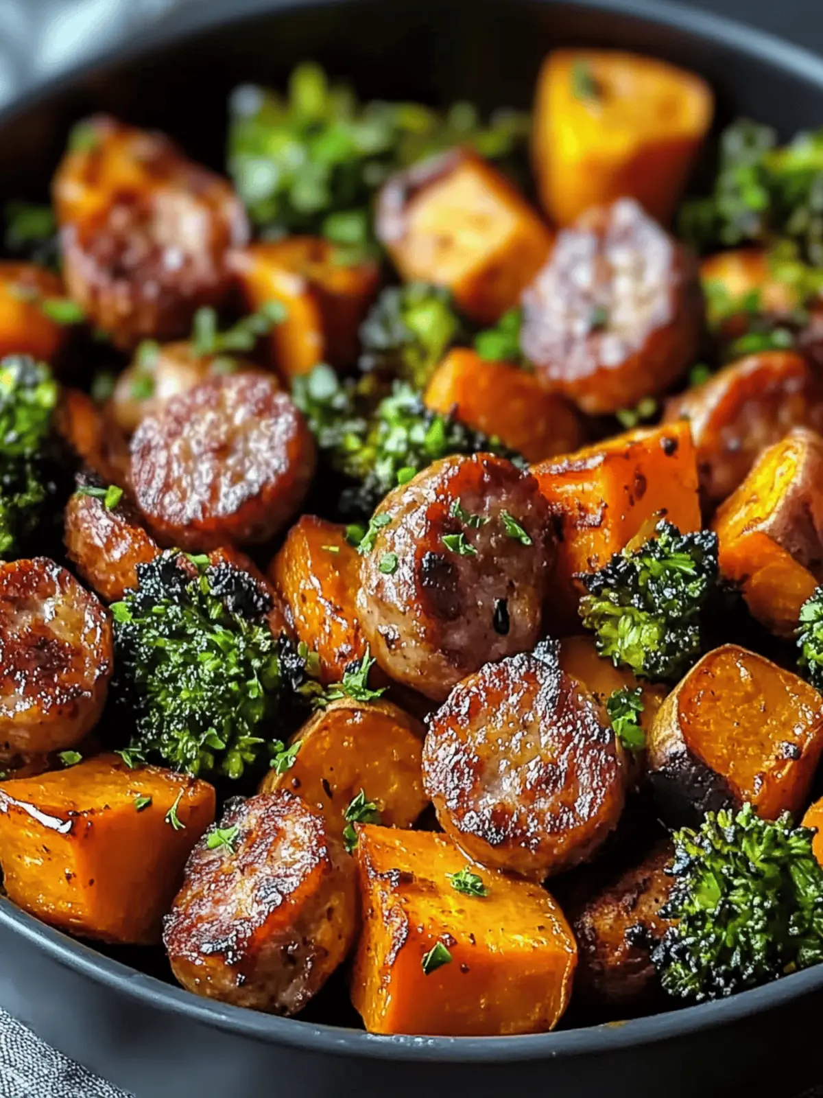 Honey Garlic Sausage Sweet Potatoes