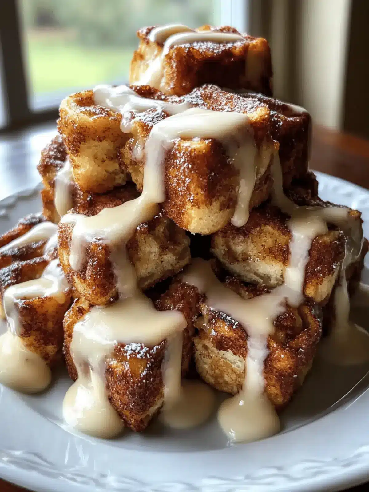 Cinnamon Roll French Toast bites