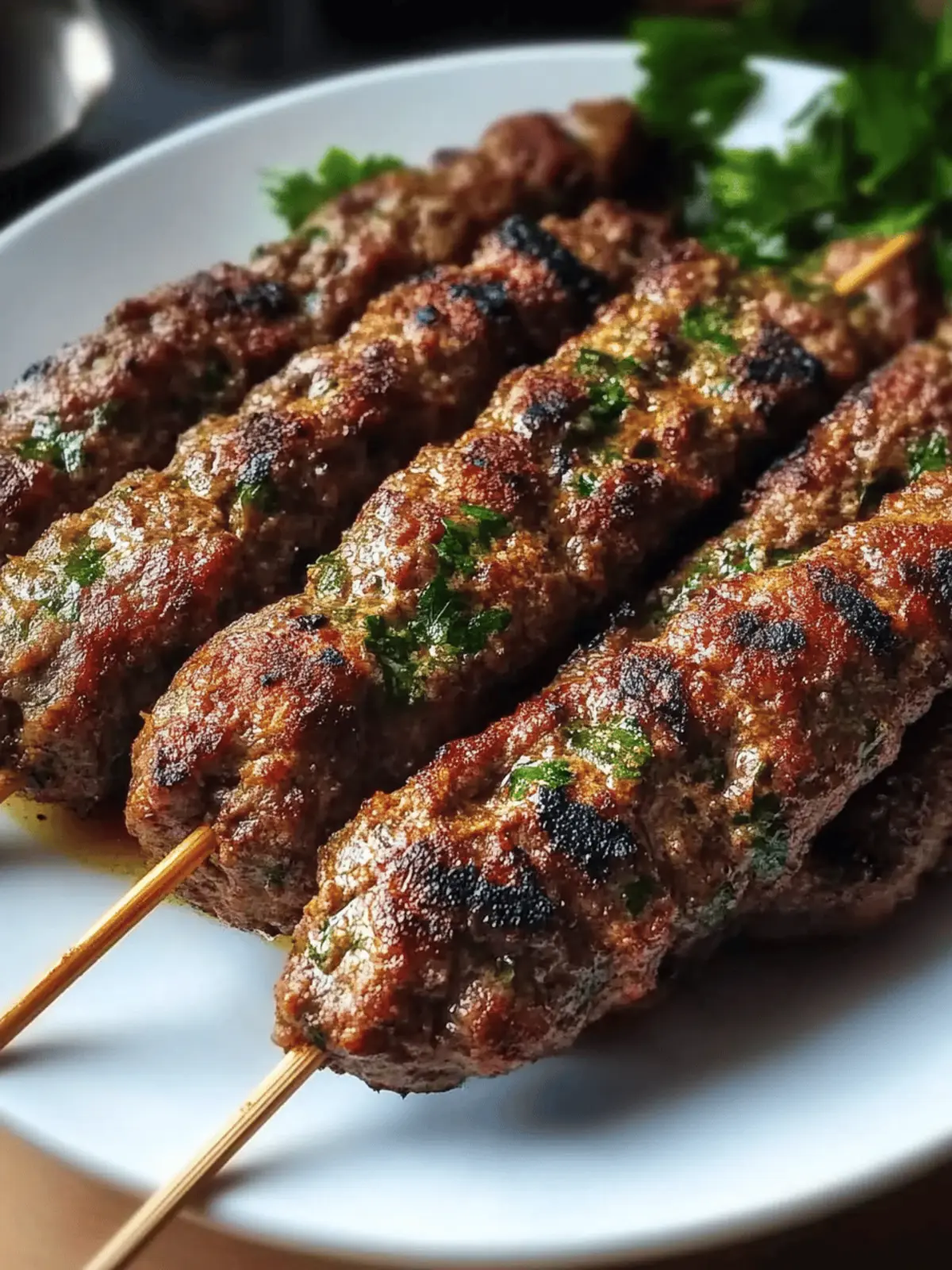 Beef Kafta Kebabs