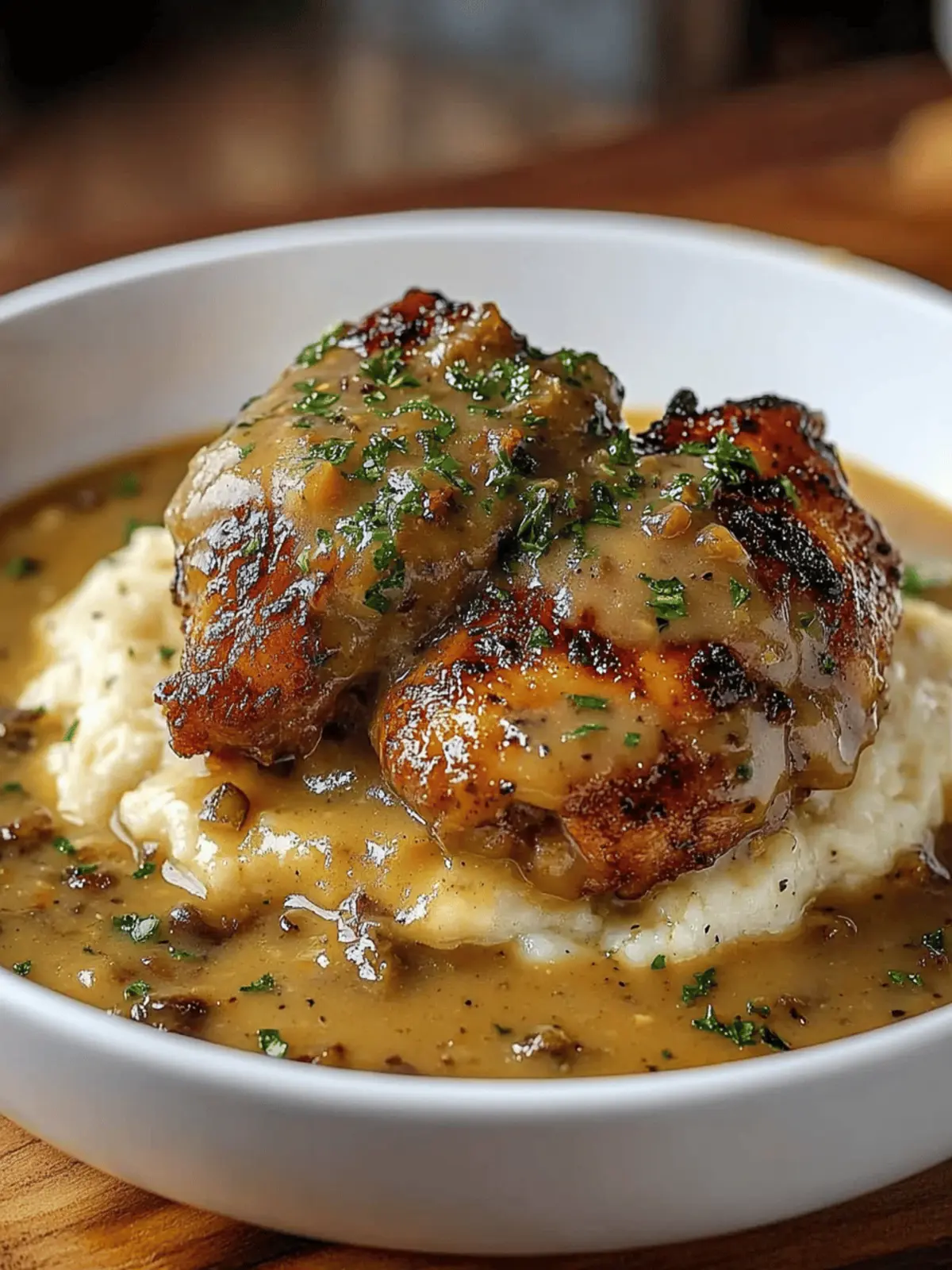 Smothered Chicken Thighs Gravy