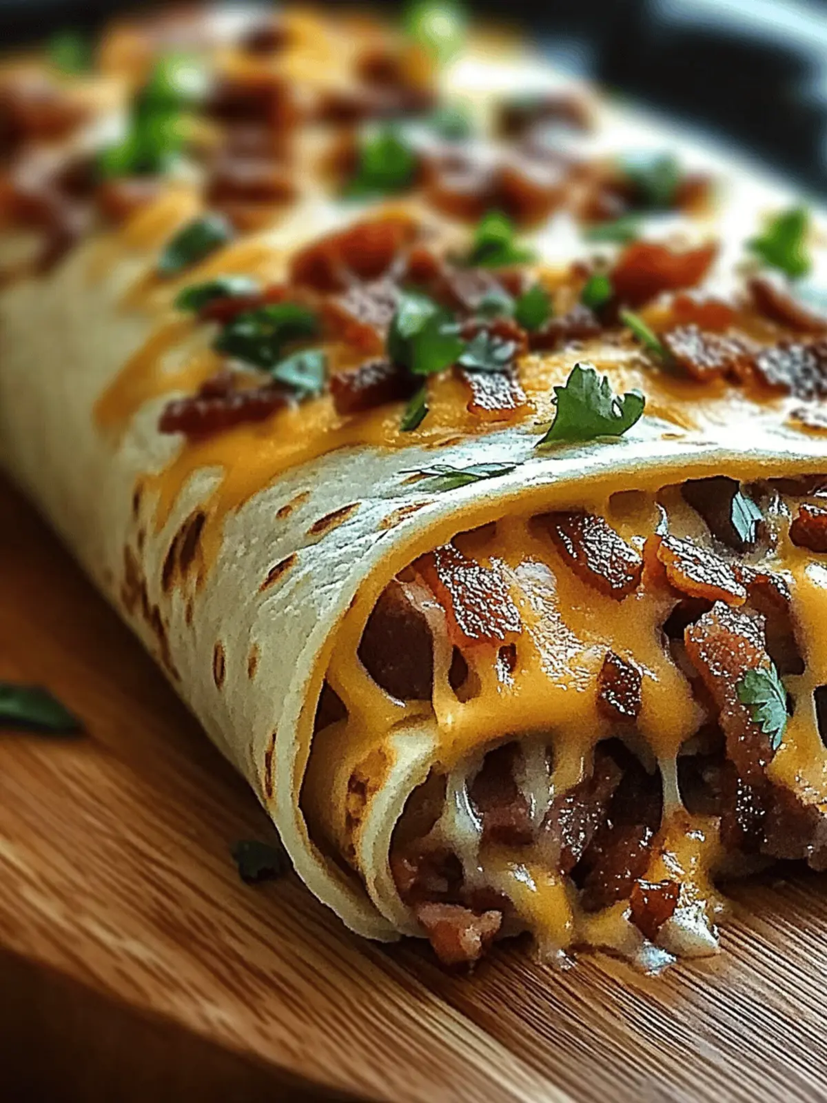 Cheesy Garlic Bacon Tortillas