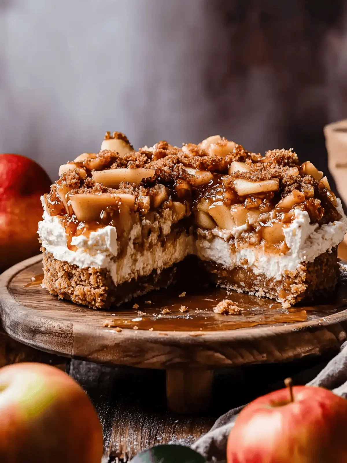 salted caramel apple pie cheesecake