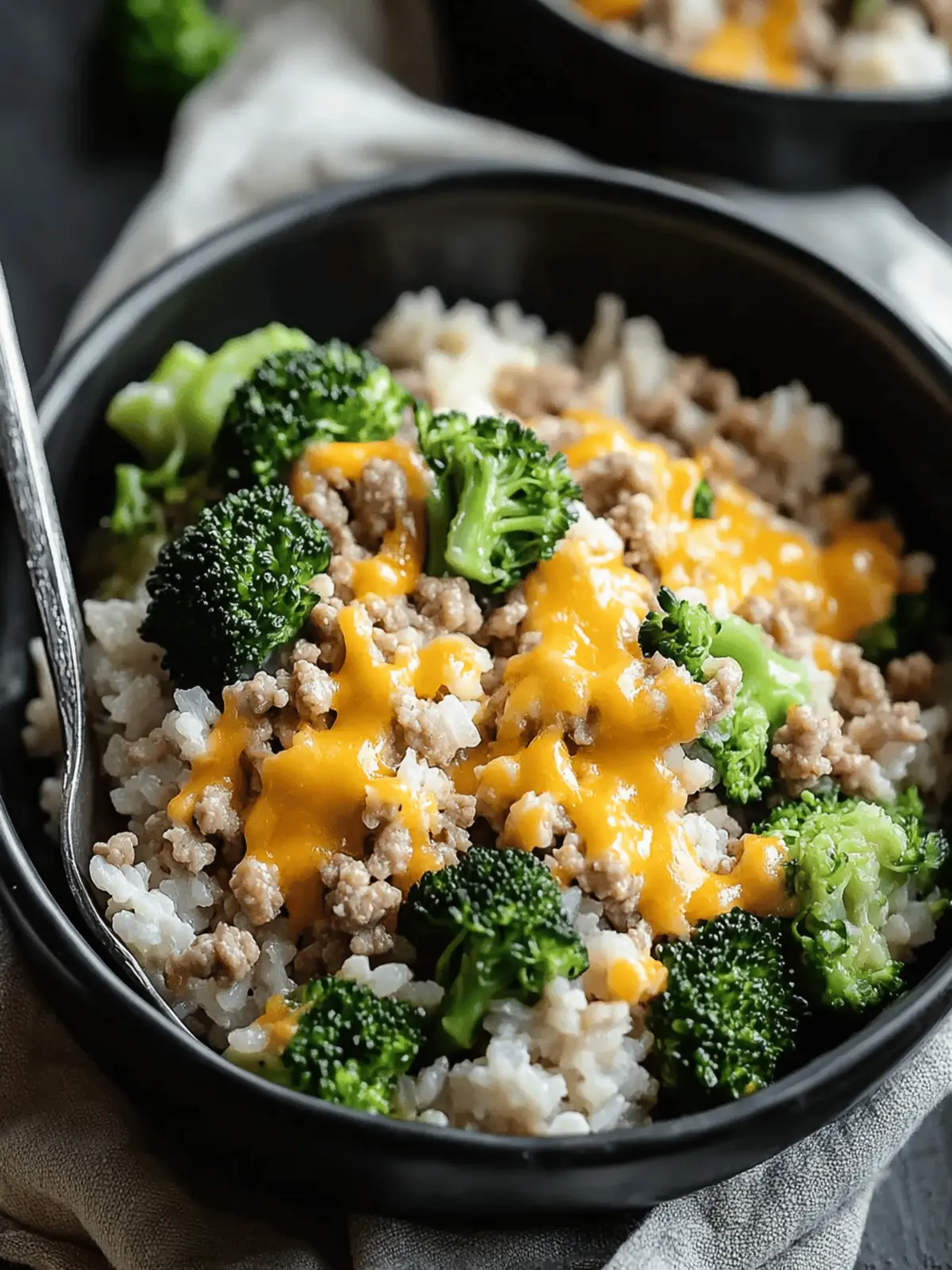 Cheesy Ground Chicken and Rice with Broccoli