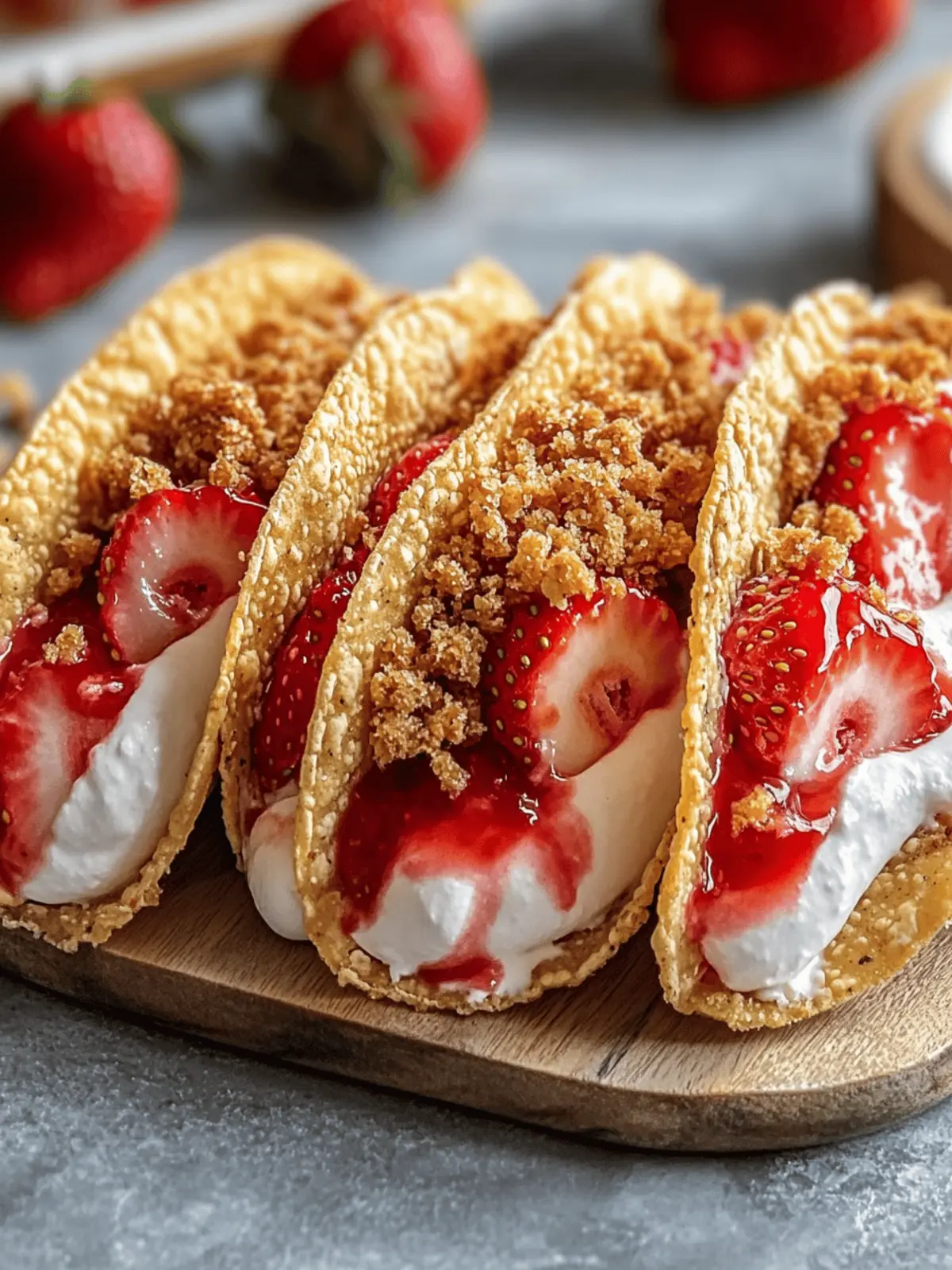 Strawberry Crunch Cheesecake Tacos