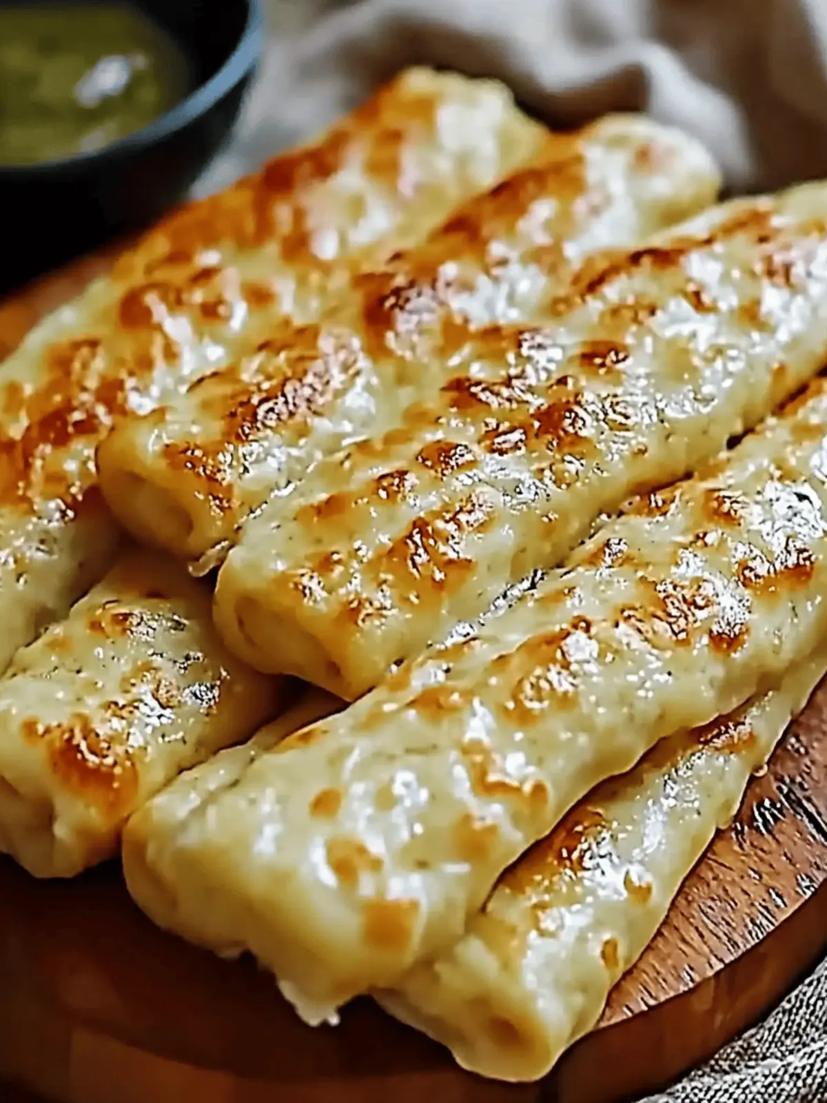 Golden Sourdough Cheesy Breadsticks