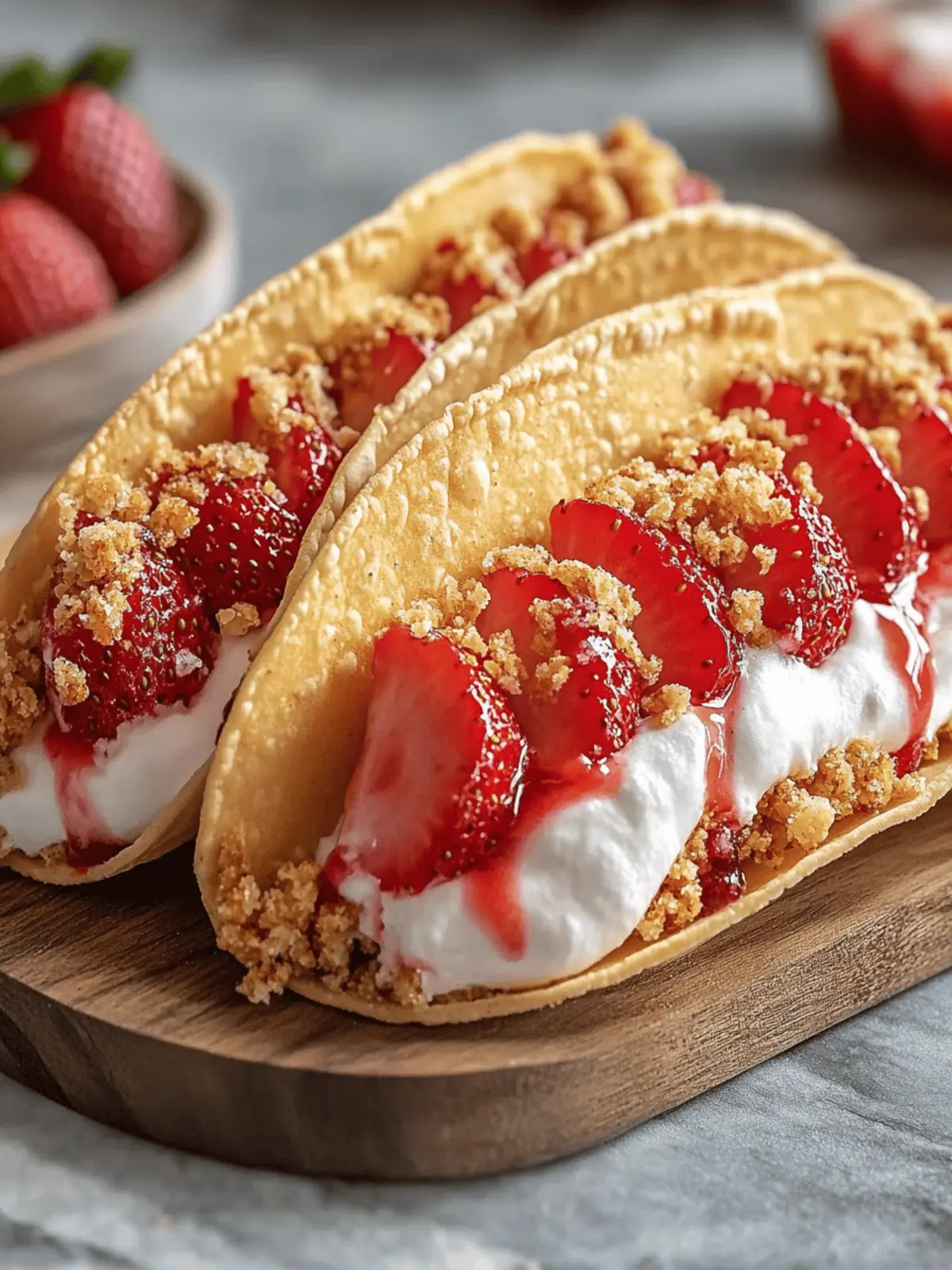 Strawberry Crunch Cheesecake Tacos