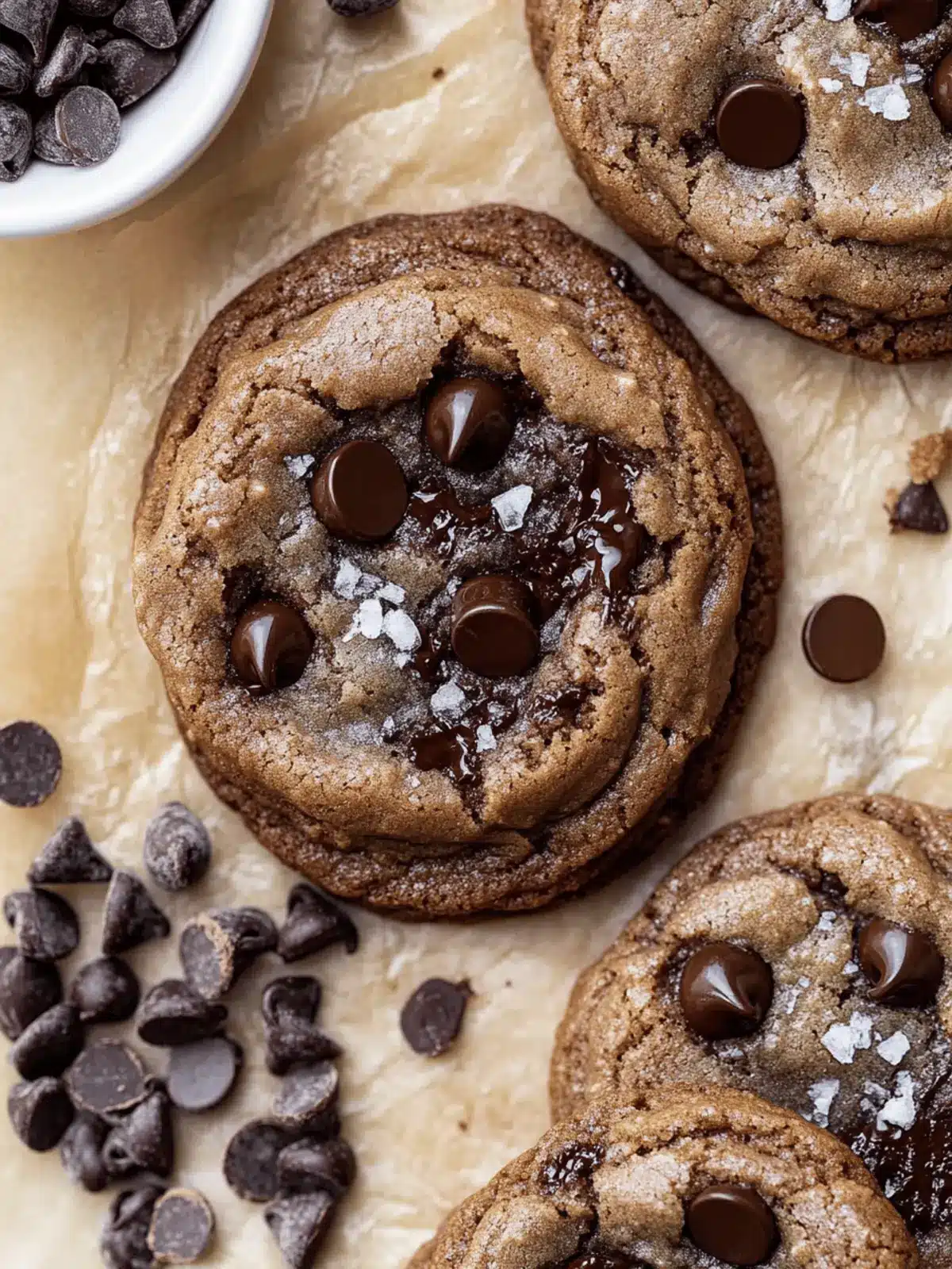 Thick Espresso Chocolate Chip Cookies