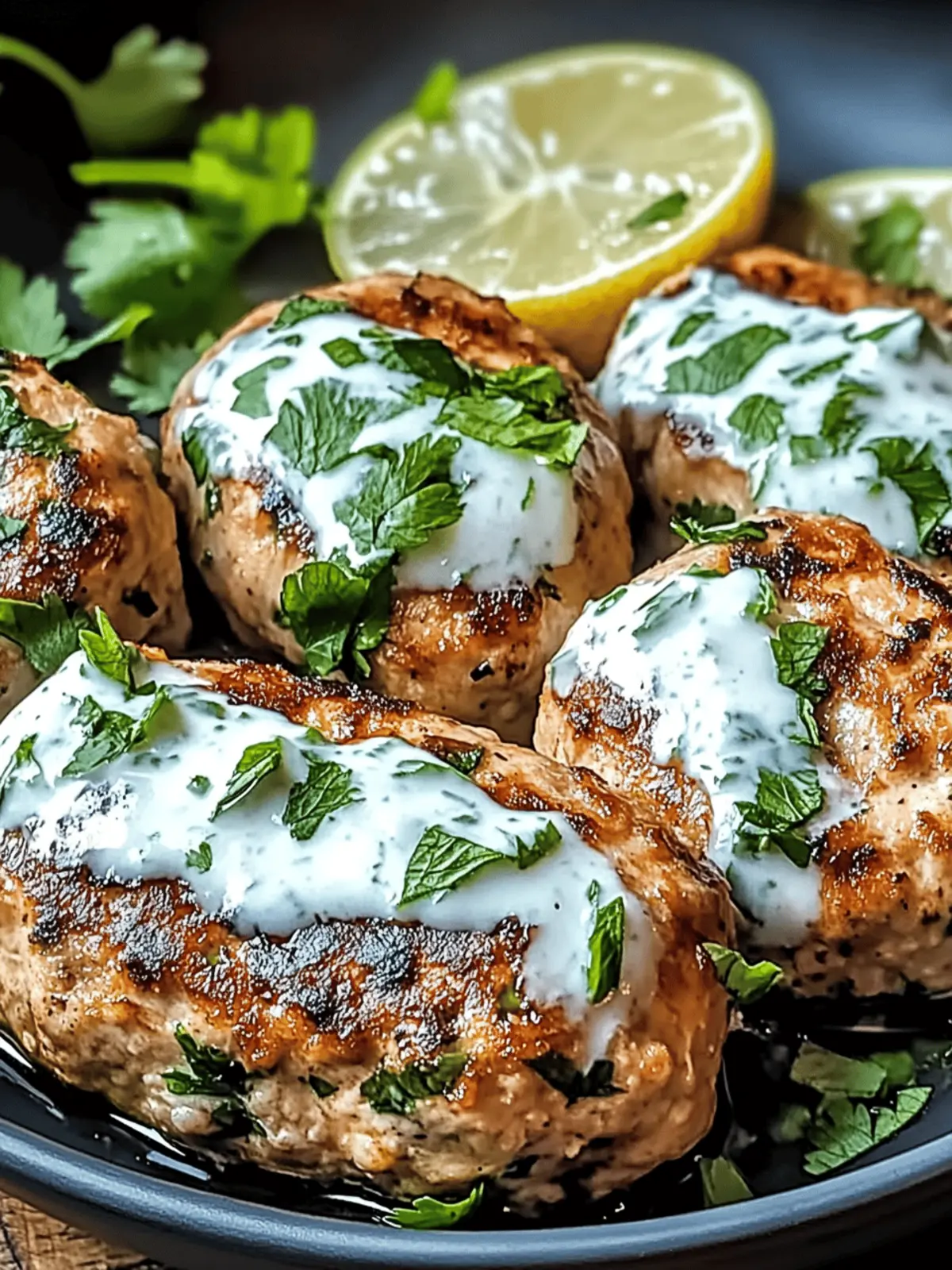 Chicken Kofta with Garlic Yogurt Sauce