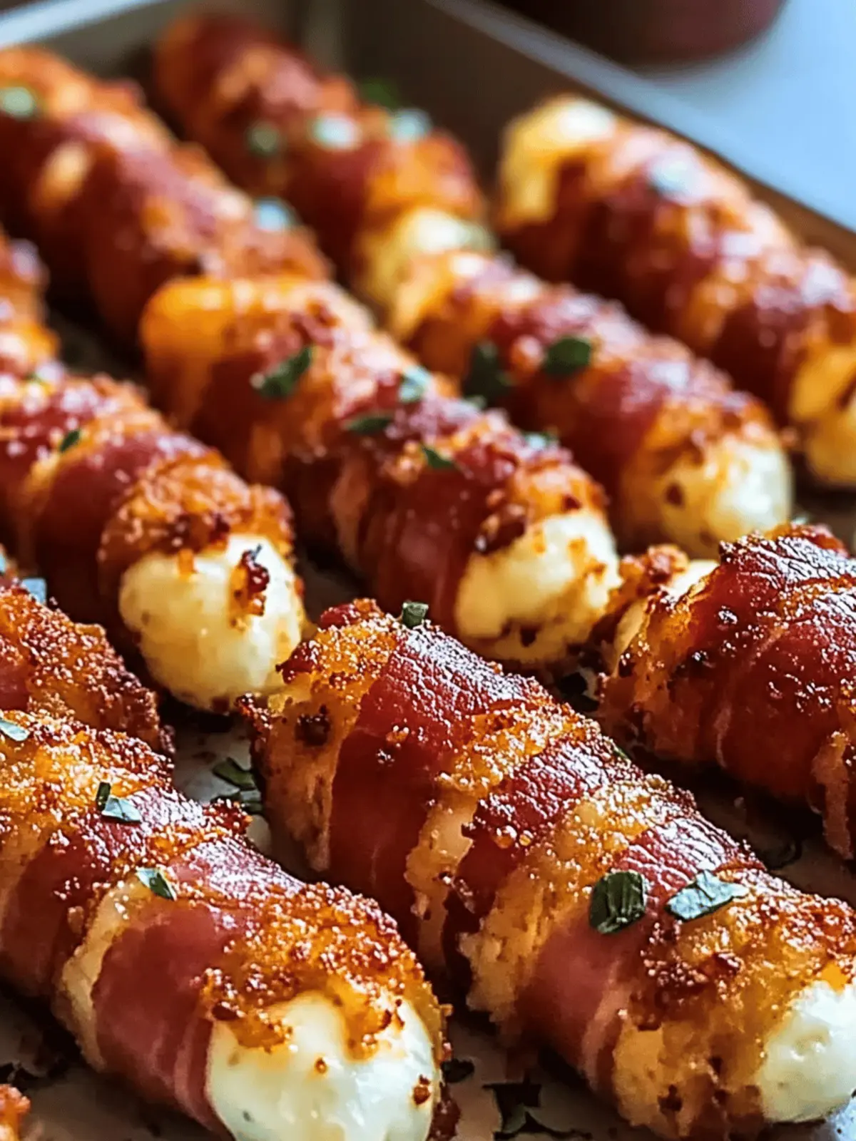 Nashville Hot Bacon Wrapped Mozzarella Sticks for Epic Snacking 2 Nashville Hot Bacon Wrapped Mozzarella Sticks