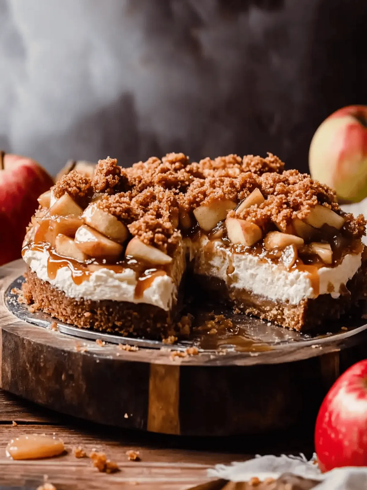 salted caramel apple pie cheesecake