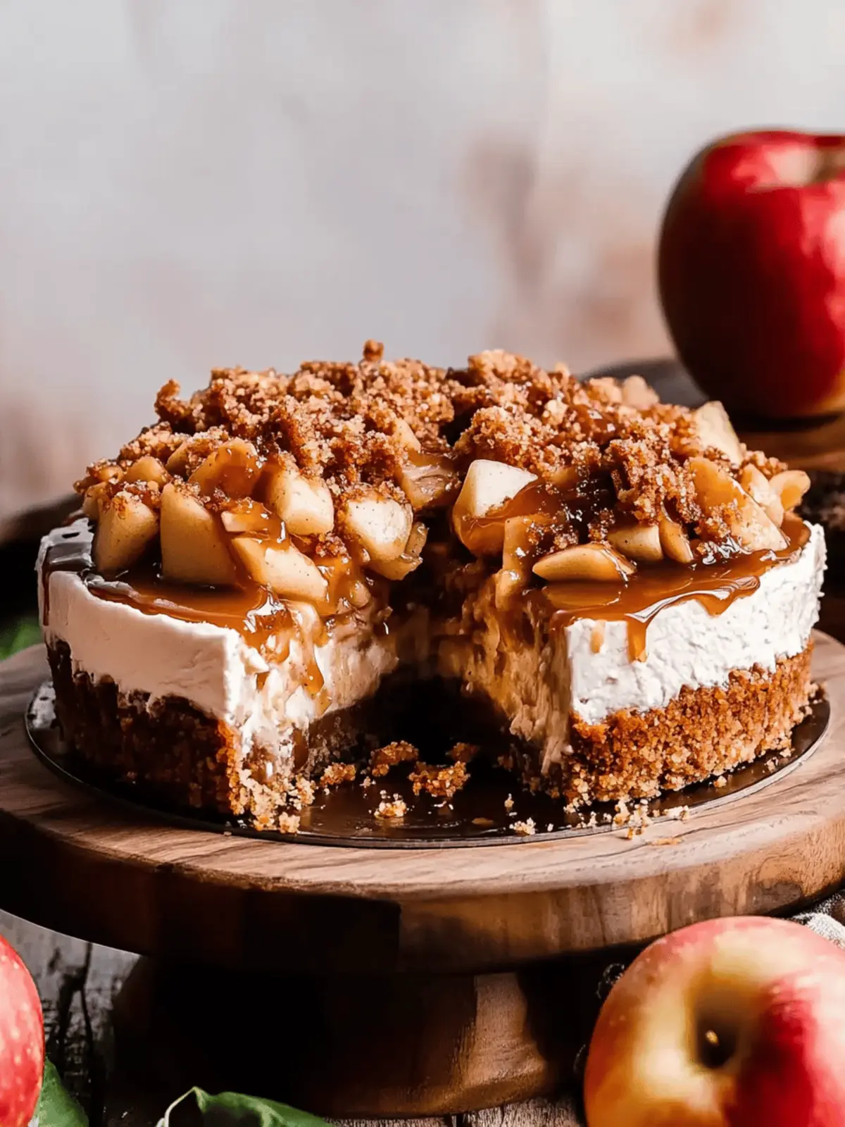 salted caramel apple pie cheesecake