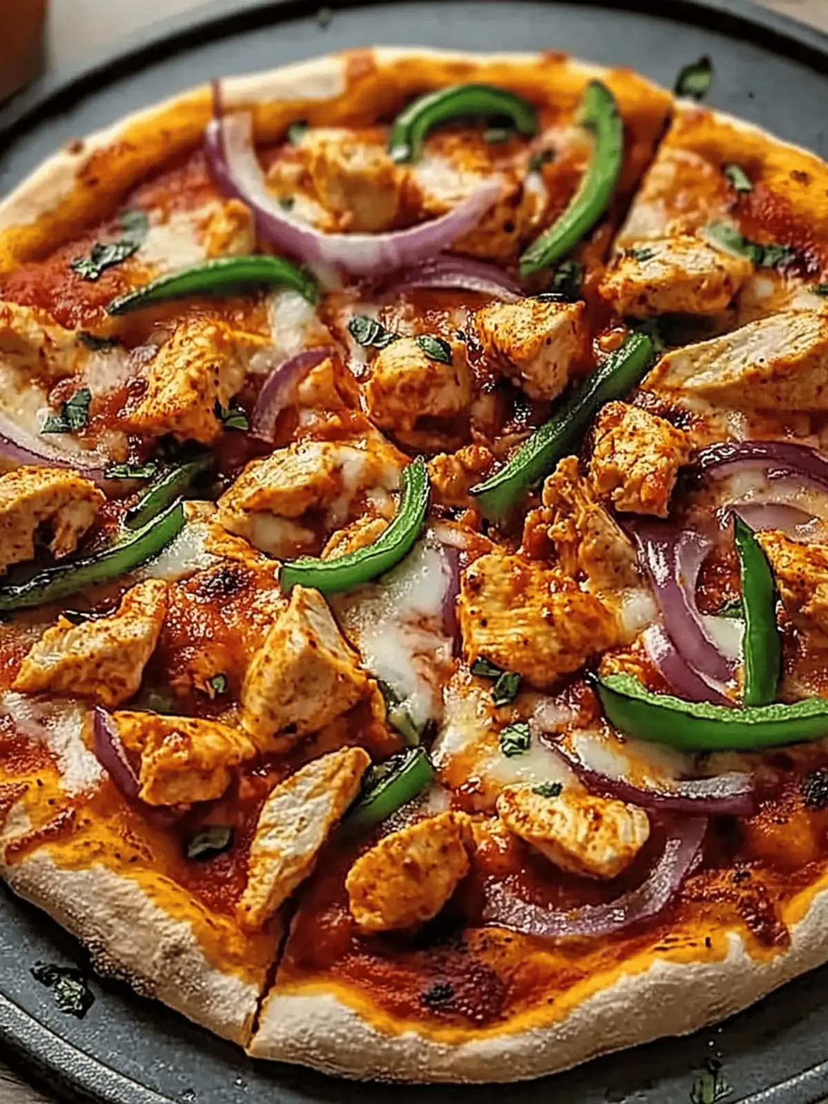 Bold Spicy Chicken Tikka Pizza