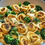Creamy Garlic Parmesan Tortellini With Chicken Broccoli