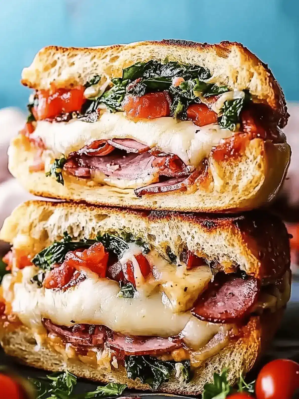 Christmas Leftovers Bread Bowl Sandwich Muffuletta