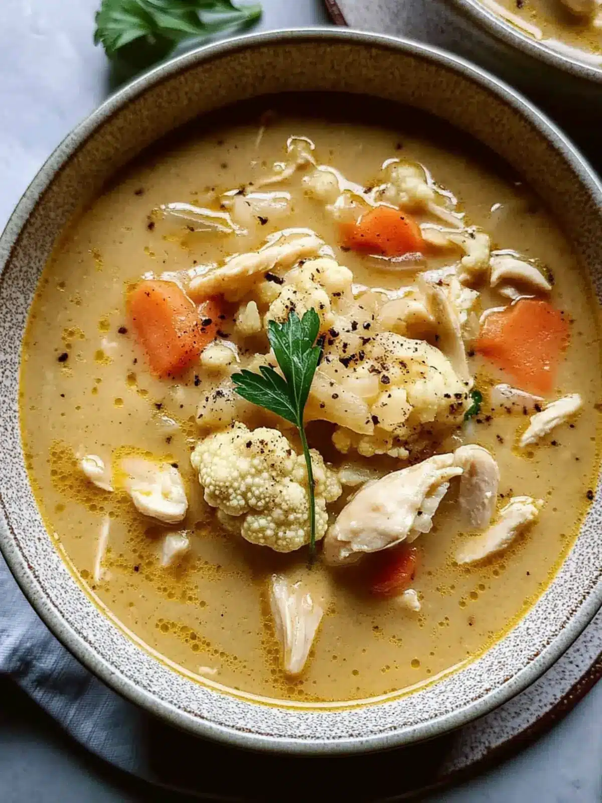 Anti Inflammatory Cauliflower Chicken Soup
