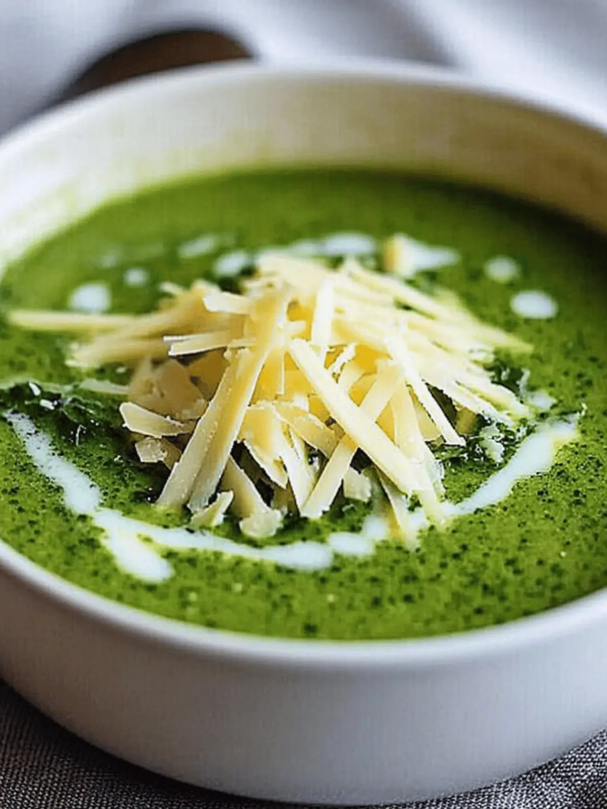 Spinach Soup with Gruyere