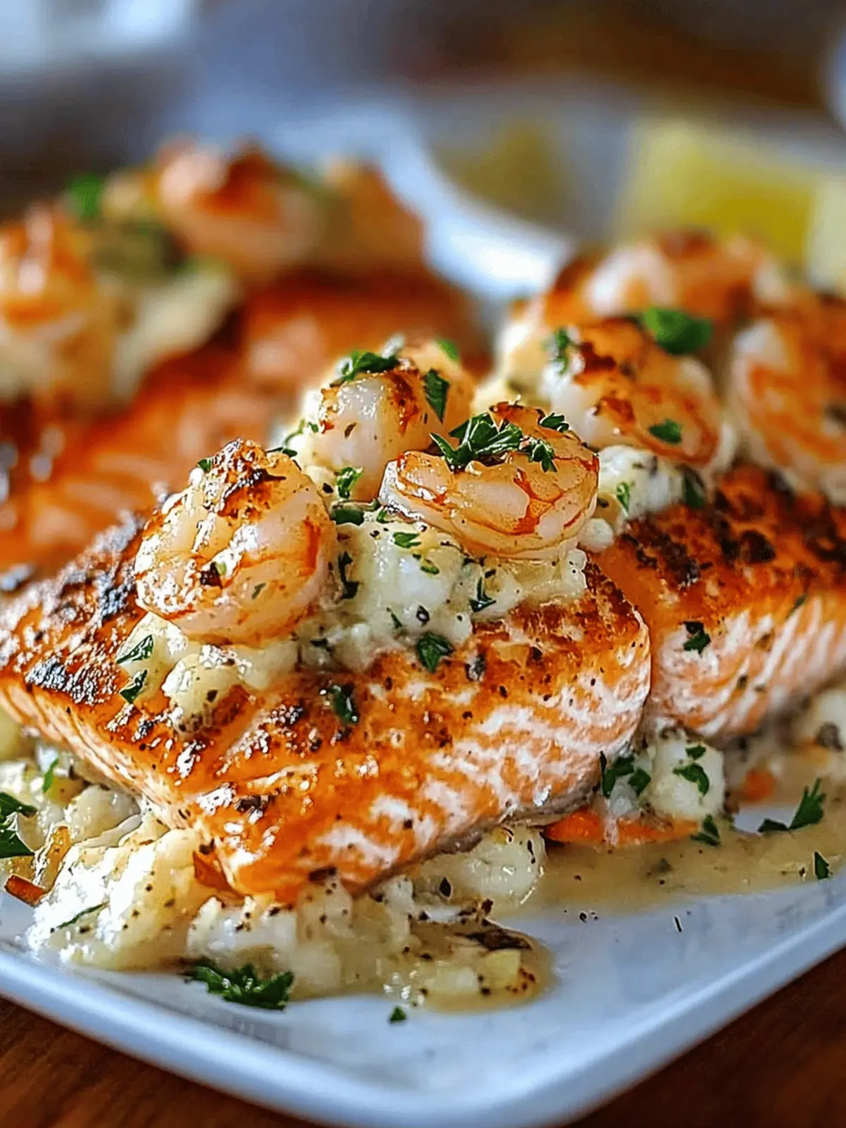 Elegant Crab Shrimp Stuffed Salmon