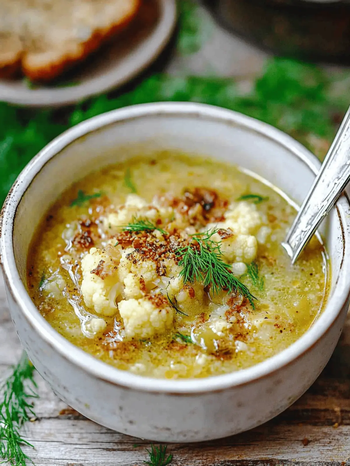 Roasted Cauliflower Soup