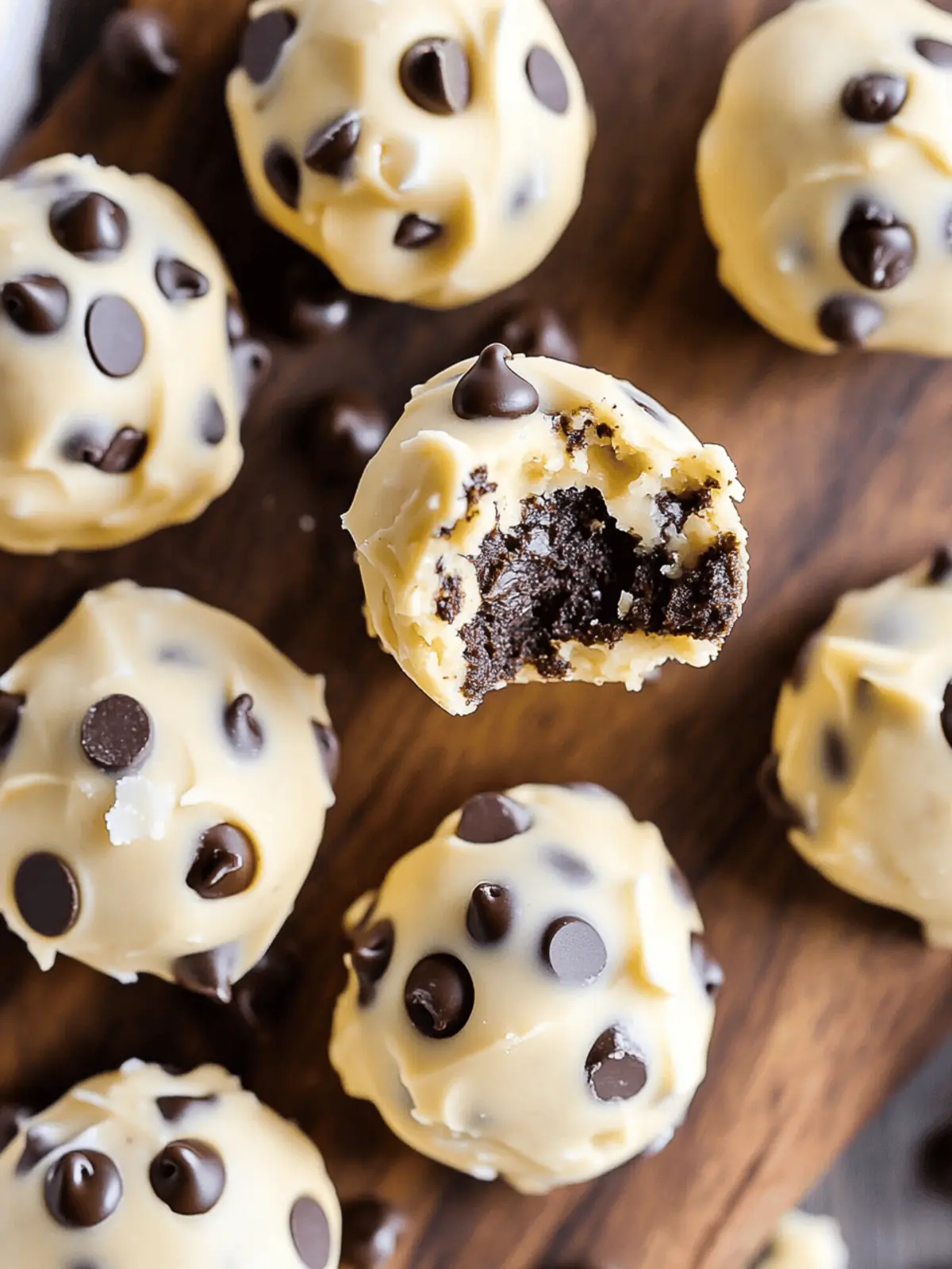 No-Bake Chocolate Chip Cookie Dough Brownie Bombs